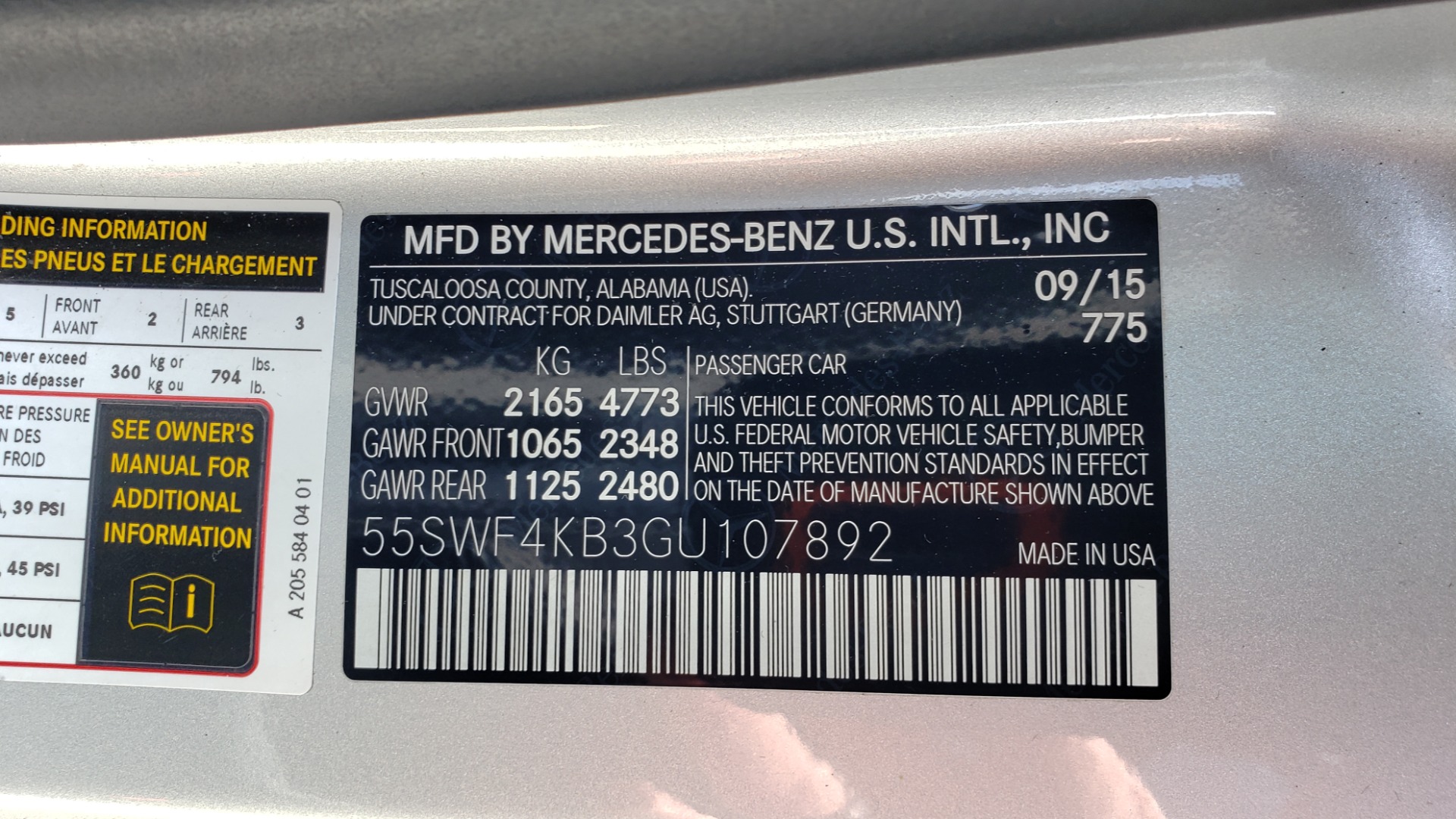 Used 2016 Mercedes-Benz C-CLASS C 300 SPORT 4MATIC / PREMIUM / MULTI-MEDIA / BSA / PANO-ROOF / REARVIEW for sale Sold at Formula Imports in Charlotte NC 28227 78