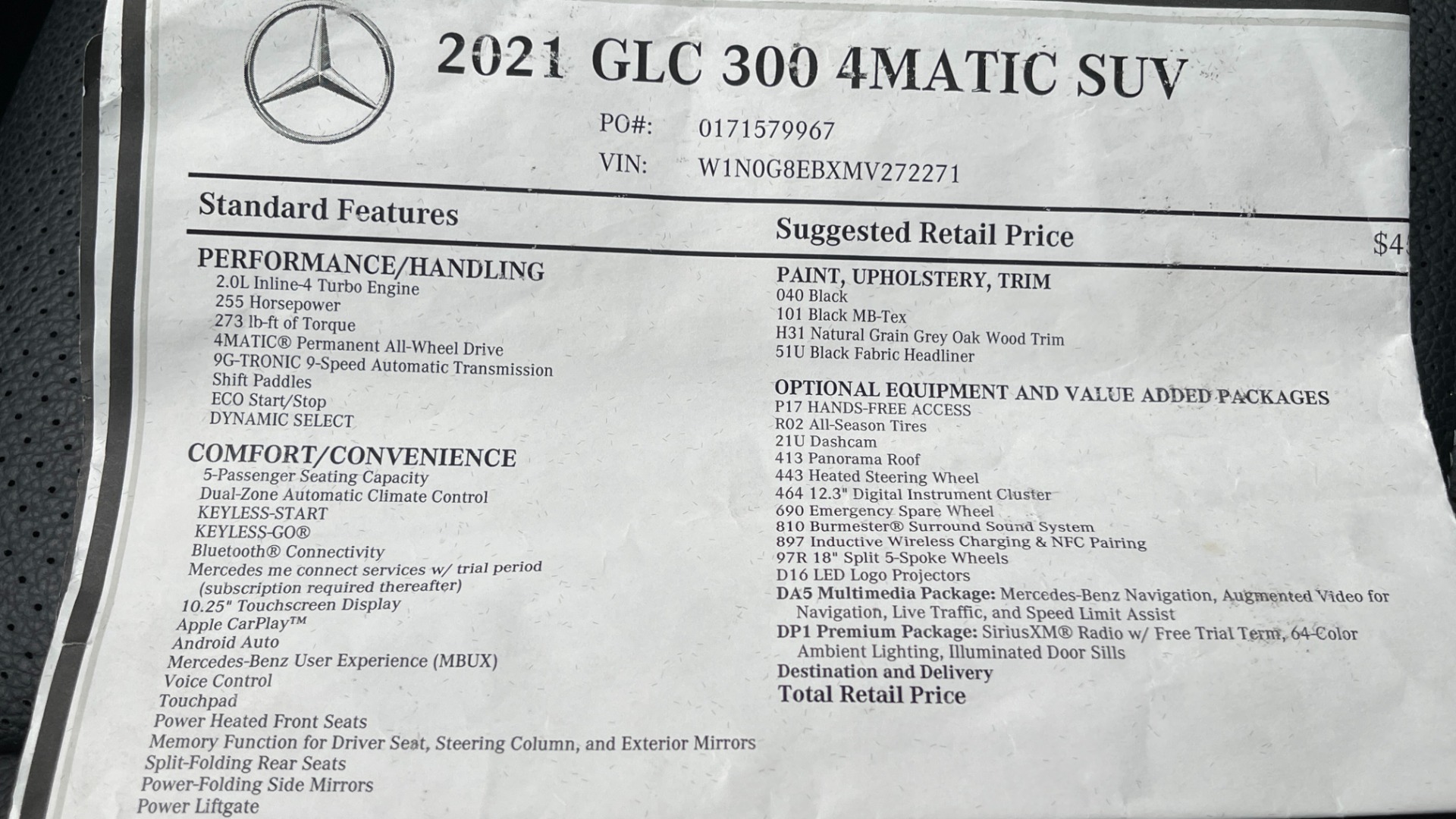 Used 2021 Mercedes-Benz GLC GLC 300 / 4MATIC / DASHCAM / PANORAMIC ROOF / WIRELESS CHARING / PREMIUM for sale $44,995 at Formula Imports in Charlotte NC 28227 47