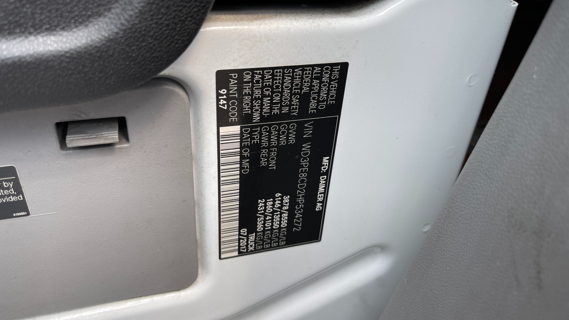 Used 2017 Mercedes-Benz SPRINTER CARGO VAN WORKER / DIESEL / AC / INSULATED / REAR AIR / BACKUP CAMERA / CLOTH SEATS / for sale $16,999 at Formula Imports in Charlotte NC 28227 47