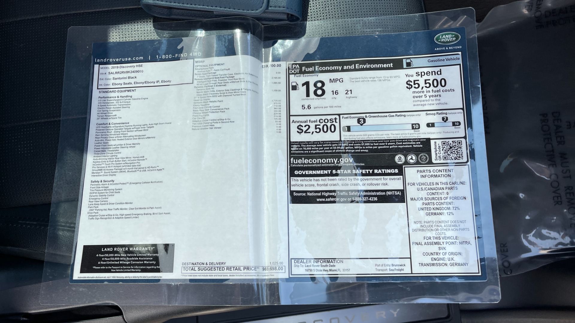 Used 2019 Land Rover Discovery HSE / SEVEN SEAT / DYNAMIC PACKAGE / 21IN WHEELS / REMOTE SEAT PACKAGE for sale Sold at Formula Imports in Charlotte NC 28227 49