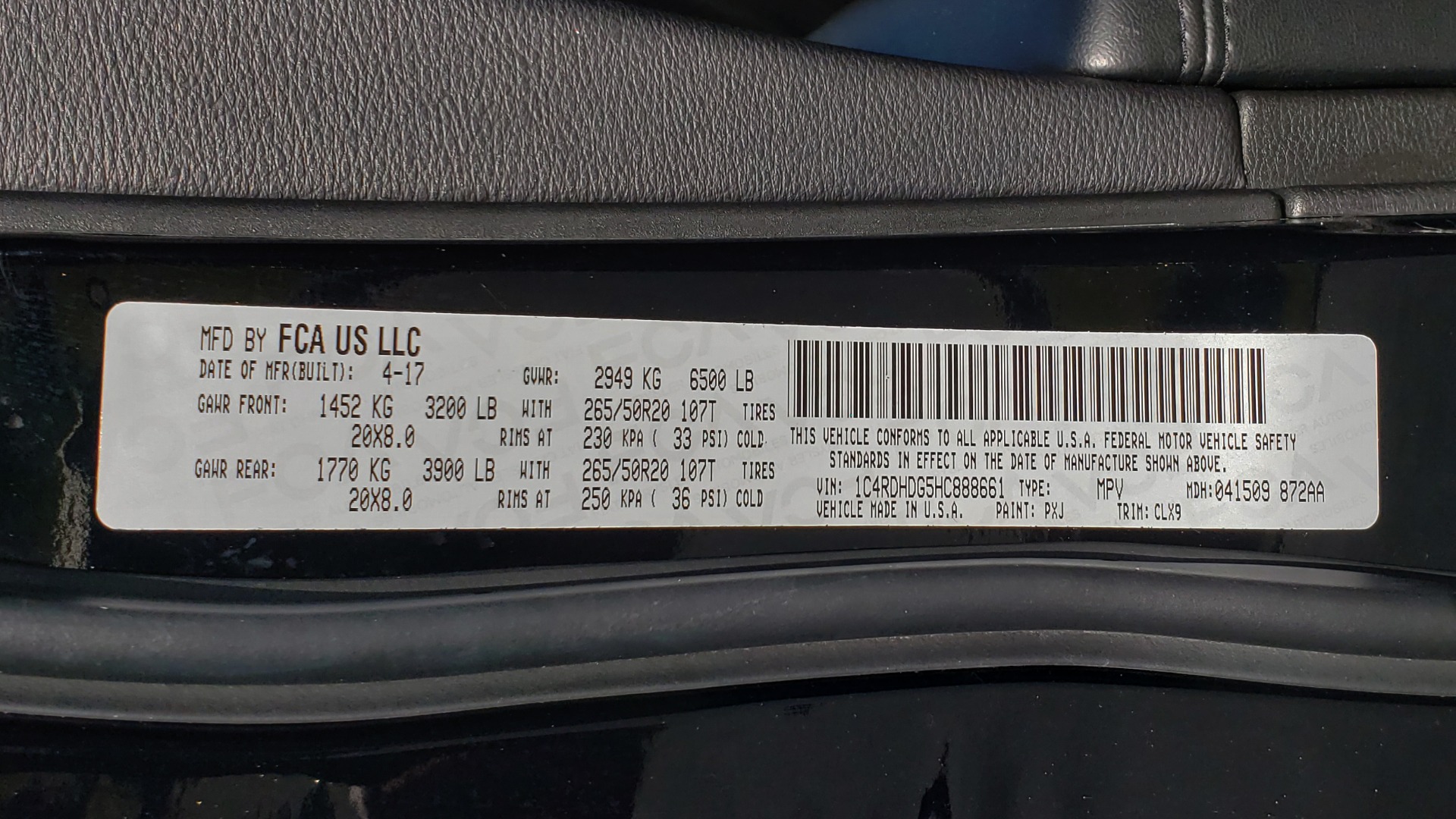 Used 2017 Dodge DURANGO GT PREMIUM / NAV / SUNROOF / 3-ROW / V6 / TRAILER PKG for sale Sold at Formula Imports in Charlotte NC 28227 90
