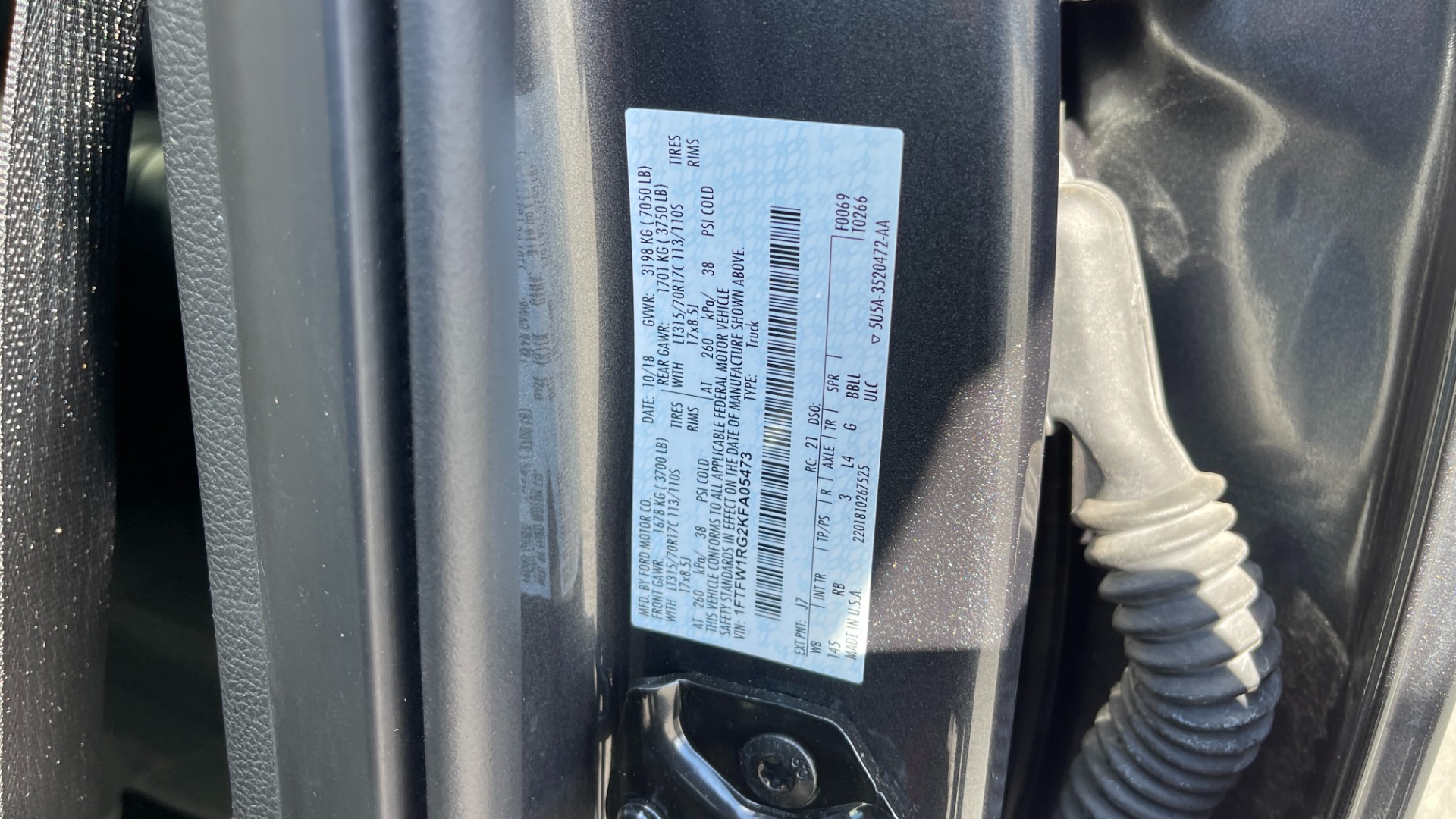 Used 2019 Ford F-150 RAPTOR / 802A PACKAGE / LIGHT PODS / CARBON FIBER / PANORAMIC ROOF for sale Sold at Formula Imports in Charlotte NC 28227 31