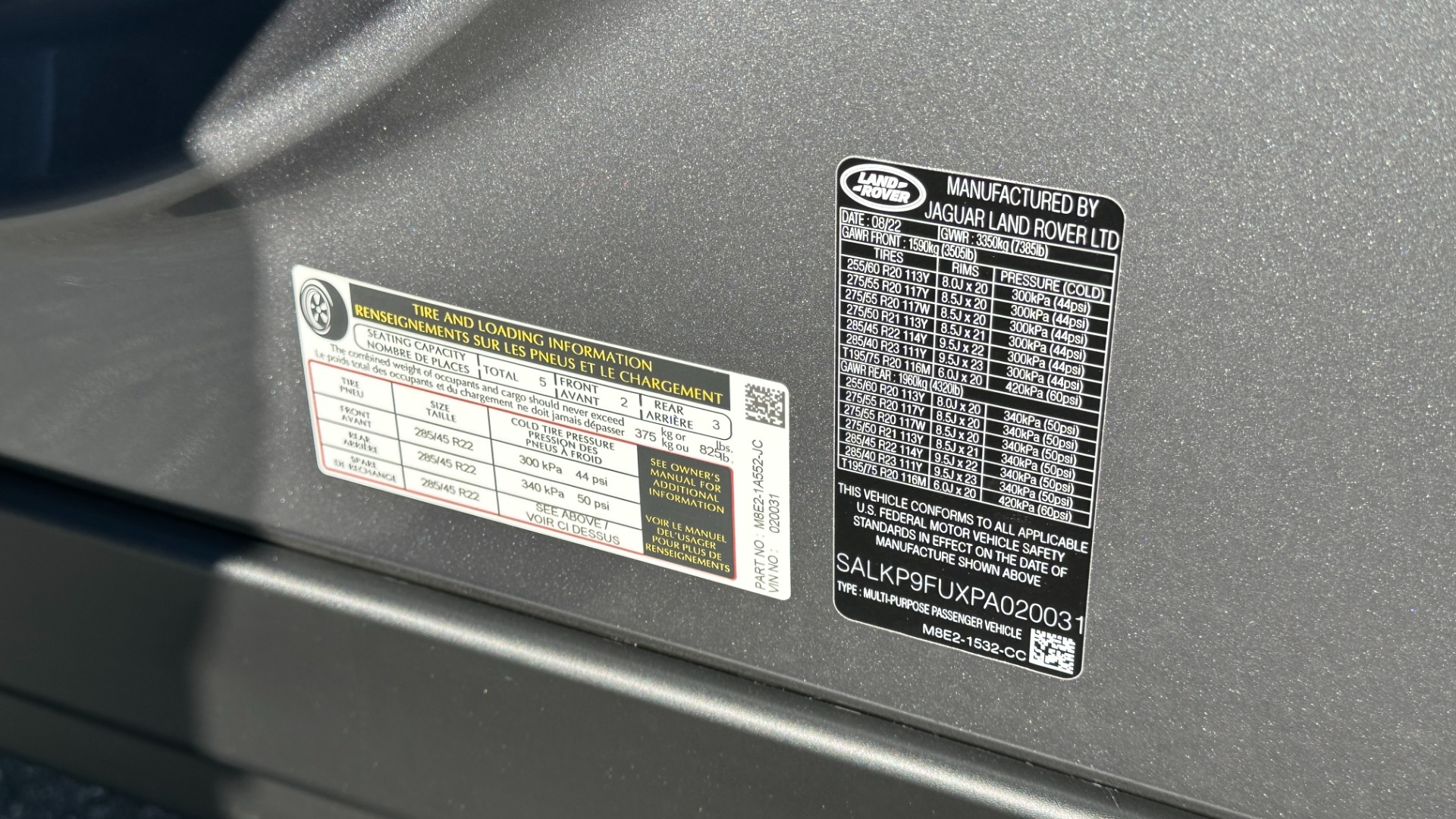 Used 2023 Land Rover Range Rover SE / PREMIUM INTERIOR / 22IN WHEELS / 20 WAY SEATS / FULL SIZE SPARE for sale Sold at Formula Imports in Charlotte NC 28227 14