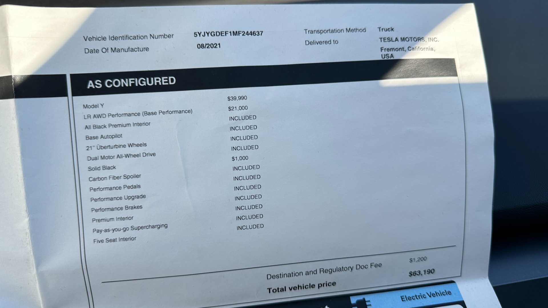 Used 2021 Tesla Model Y PERFORMANCE / AWD DUAL MOTOR / AUTOPILOT / CABON FIBER / TURBINE WHEELS for sale Sold at Formula Imports in Charlotte NC 28227 53