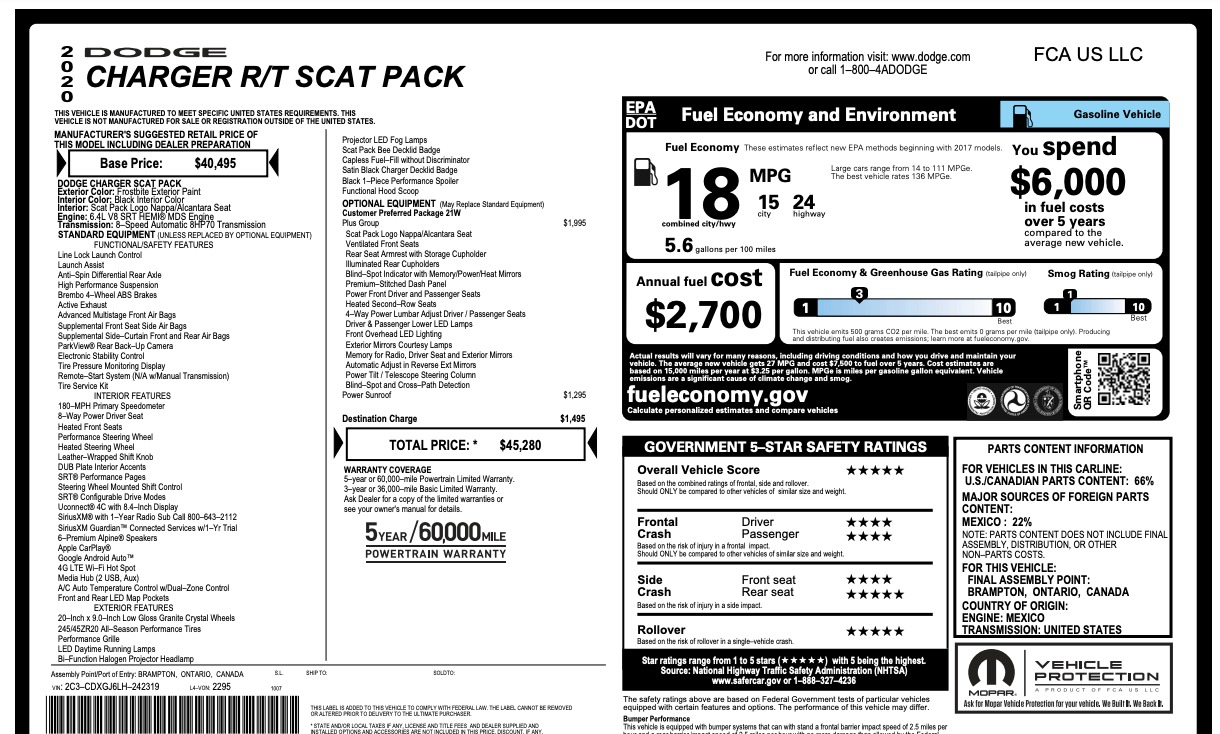 Used 2020 Dodge Charger SCATPACK / PLUS GROUP / POWER SUNROOF / BLIND SPOT / VENTILATED SEATING for sale Sold at Formula Imports in Charlotte NC 28227 47