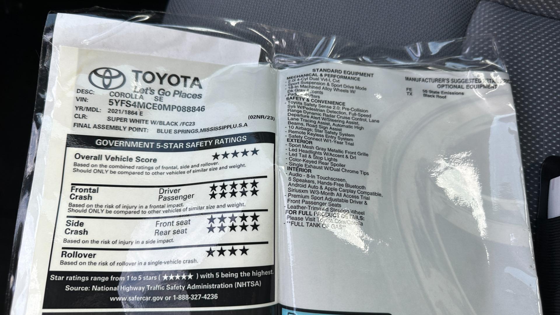 Used 2021 Toyota Corolla SE / BLACK ROOF / CLOTH SEATS / BACKUP CAMERA for sale $20,995 at Formula Imports in Charlotte NC 28227 46