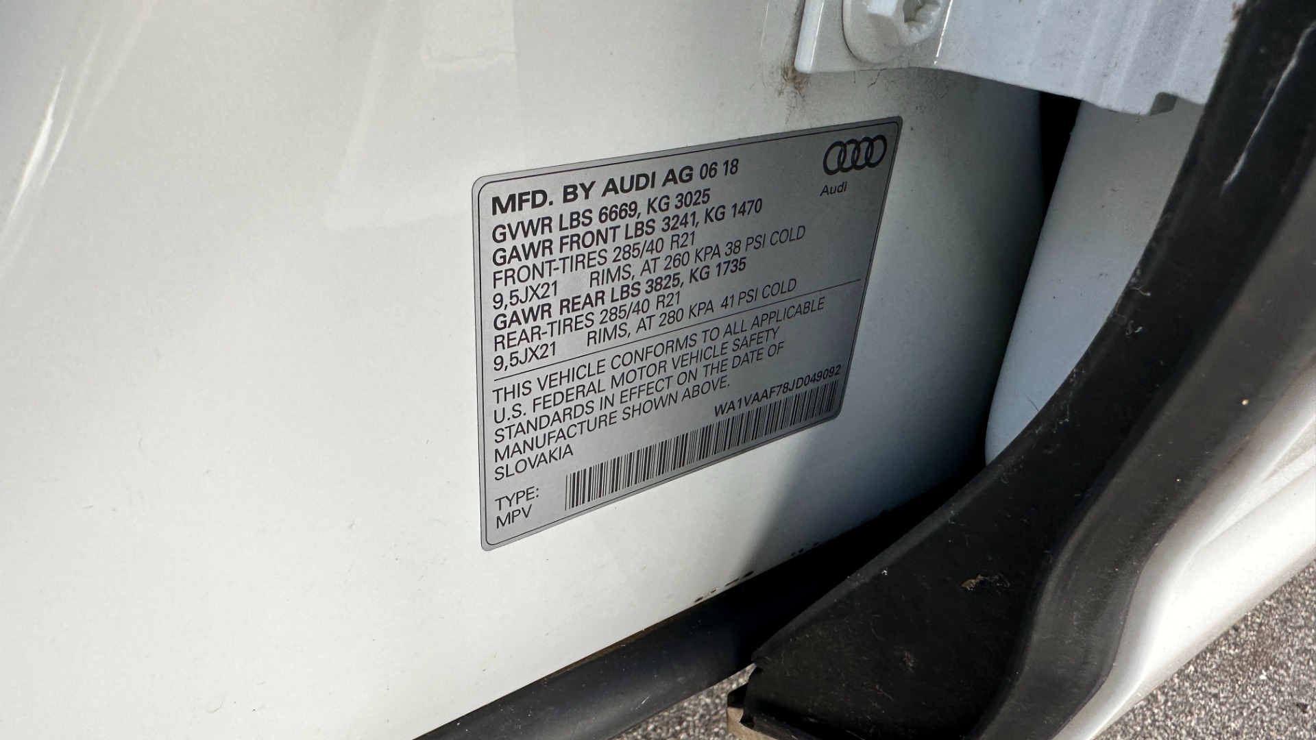 Used 2018 Audi Q7 PRESTIGE / COLD WEATHER PKG / TOWING PACKAGE / DRIVER ASSIST for sale $39,999 at Formula Imports in Charlotte NC 28227 14