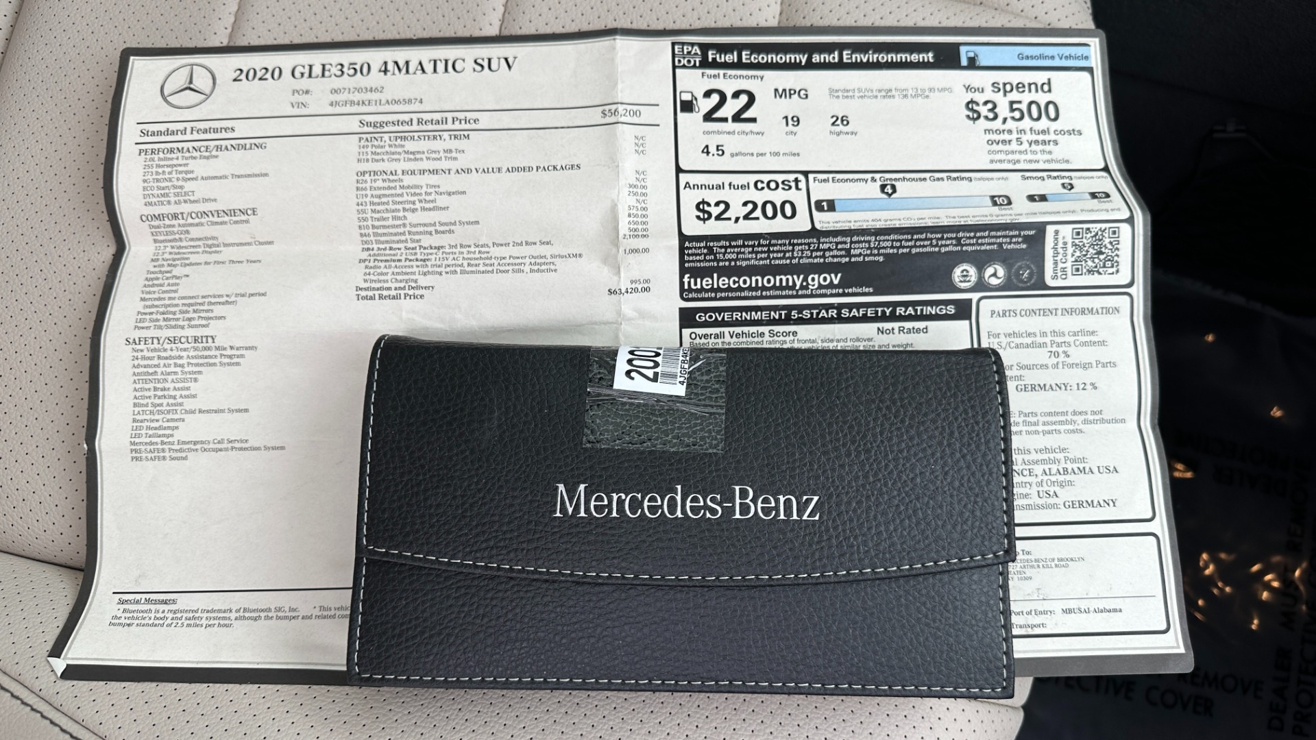Used 2020 Mercedes-Benz GLE GLE350 / 3RD ROW SEATING / BURMESTER SOUND / PREMIUM PACKAGE / 19 IN WHEELS for sale $46,295 at Formula Imports in Charlotte NC 28227 52