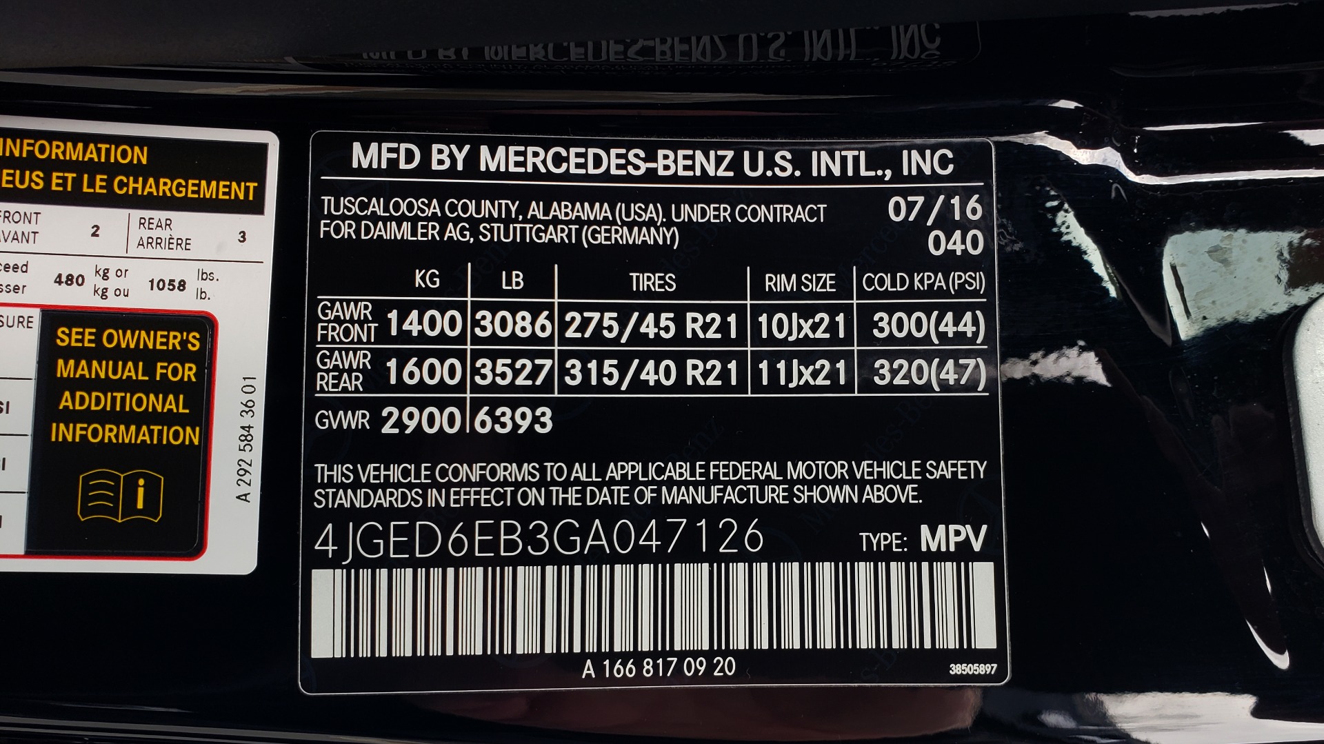 Used 2016 Mercedes-Benz GLE 450 AMG / AWD / PREM PKG / PARK ASST / DRVR ASST / SUNROOF for sale Sold at Formula Imports in Charlotte NC 28227 95