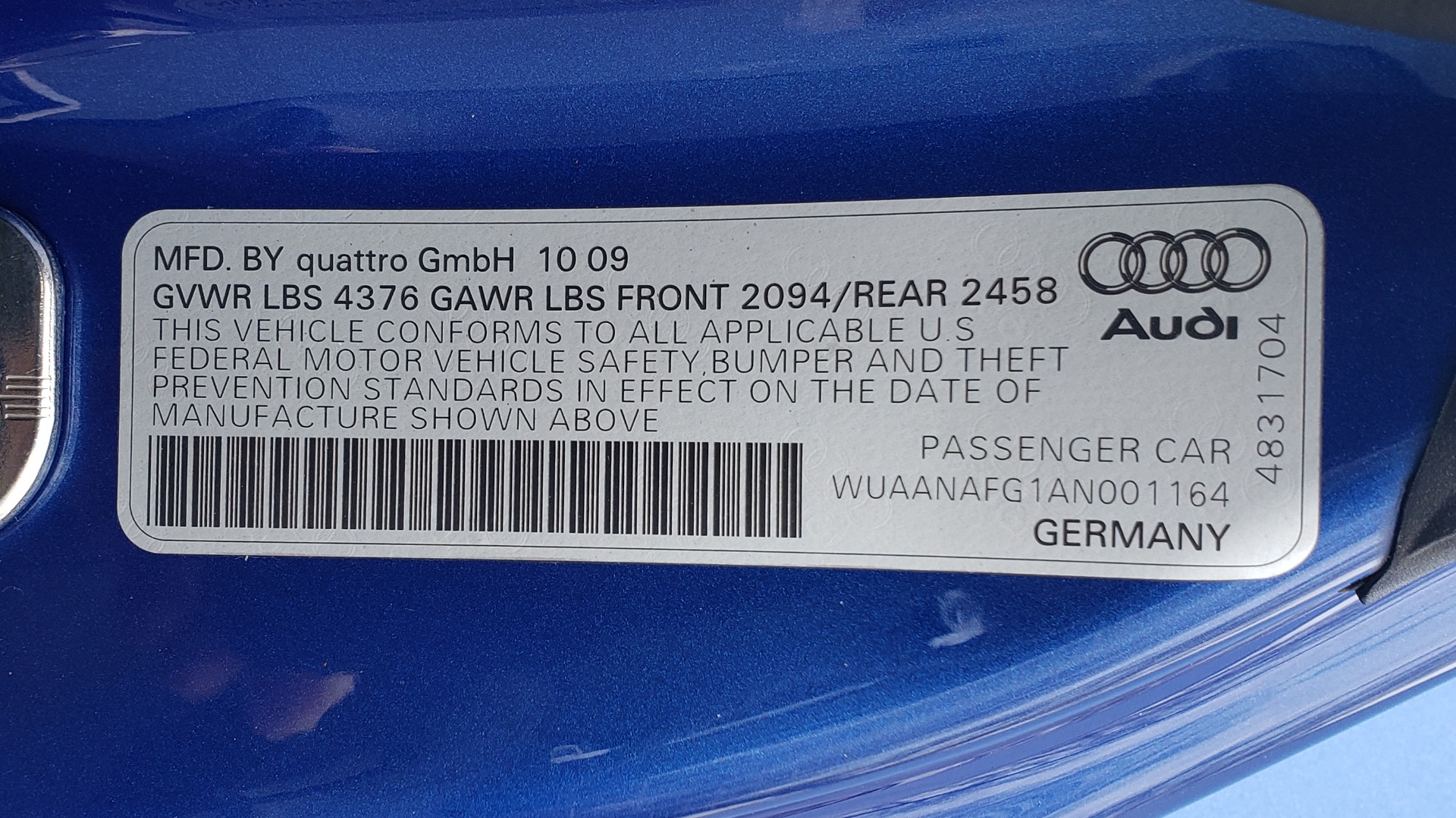 Used 2010 Audi R8 5.2L V10 / AWD / COUPE / NAV / 6-SPD AUTO / CUSTOM WHEELS for sale Sold at Formula Imports in Charlotte NC 28227 80