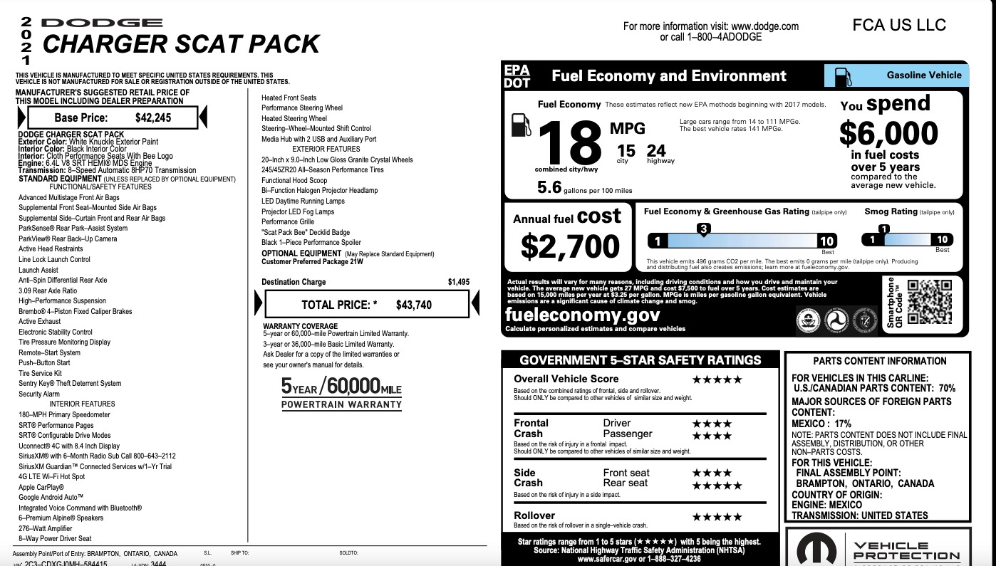 Used 2021 Dodge Charger Scat Pack for sale Sold at Formula Imports in Charlotte NC 28227 47