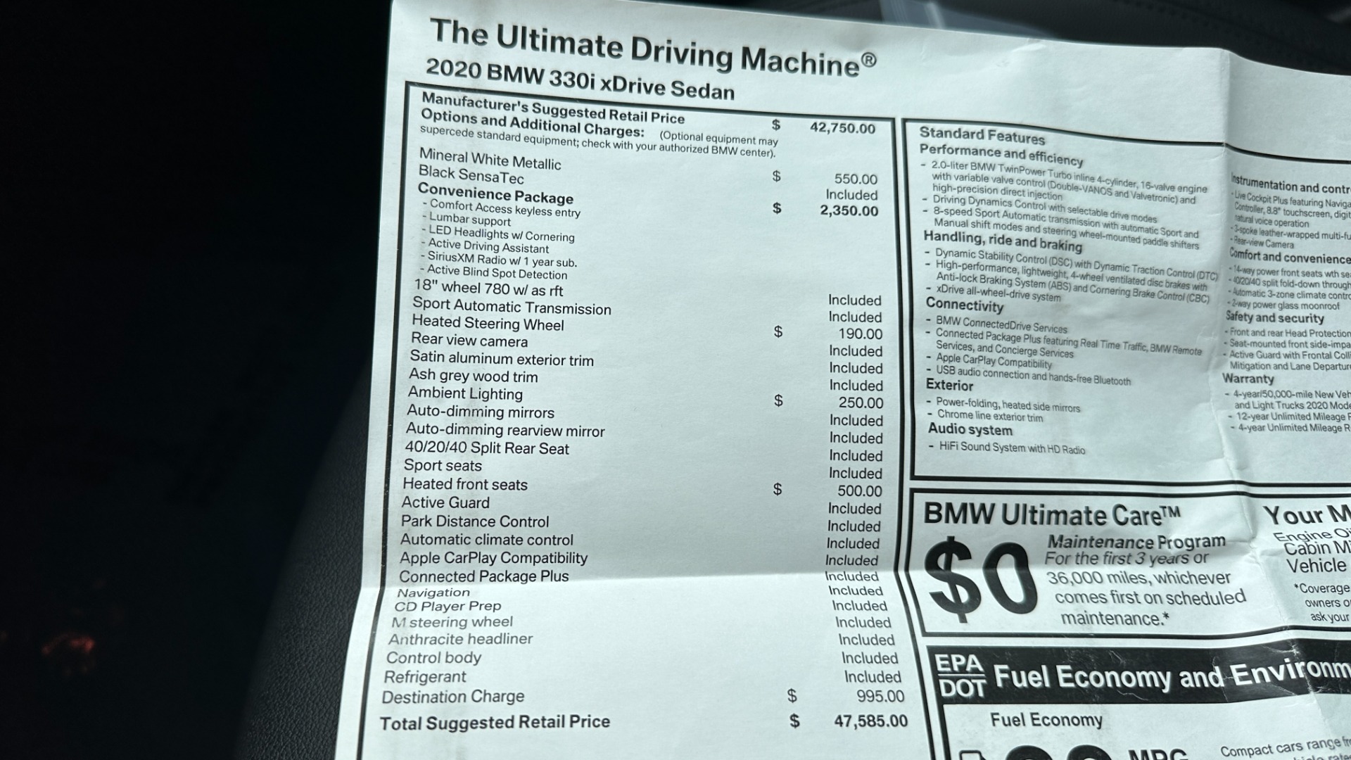 Used 2020 BMW 3 Series 330i xDrive / CONVENIENCE PKG / HEATED STEERING / HEATED SEATS / AWD / SUNR for sale Sold at Formula Imports in Charlotte NC 28227 53