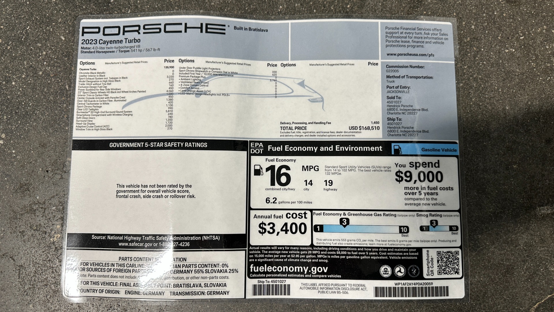 Used 2023 Porsche Cayenne TURBO / PREMIUM PLUS PKG / GLOSS TRIM / CARBON FIBER / ADAPTIVE CRUISE for sale $157,000 at Formula Imports in Charlotte NC 28227 53