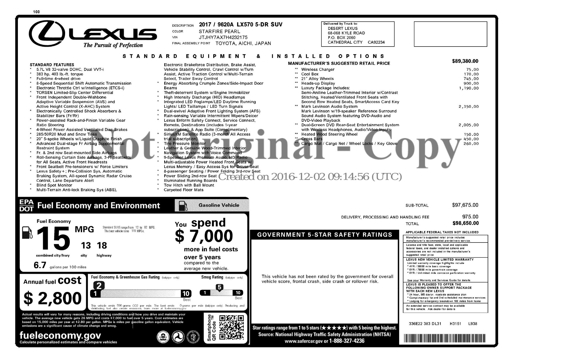 Used 2017 Lexus LX LX 570 LUXURY / MARK LEVINSON / REAR DVD SCREENS / 3 ROW / 4WD for sale $46,995 at Formula Imports in Charlotte NC 28227 63