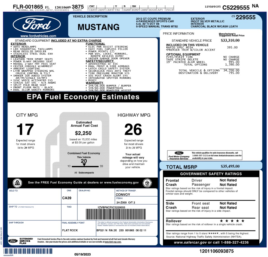 Used 2012 Ford Mustang GT Premium for sale Sold at Formula Imports in Charlotte NC 28227 42