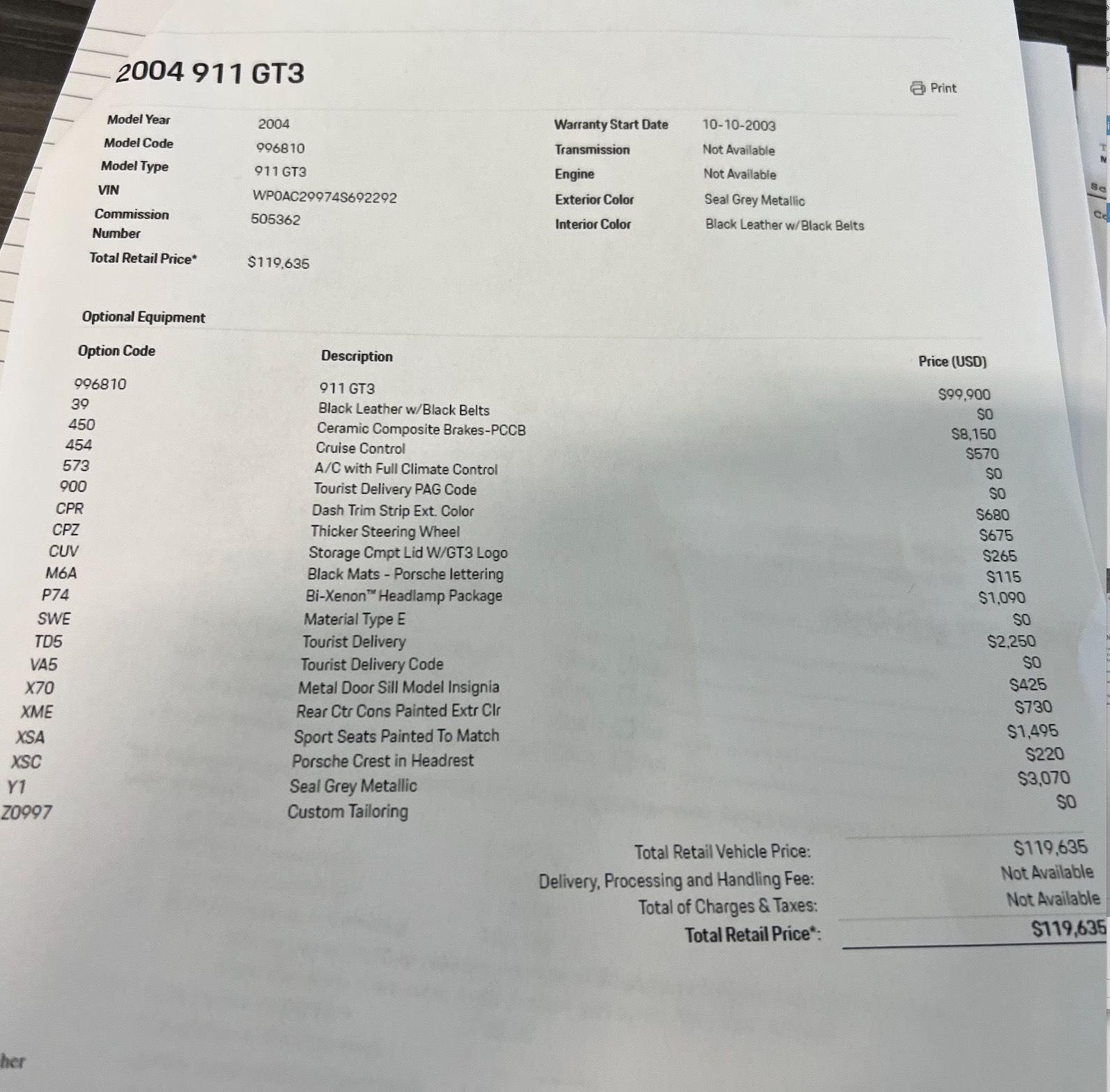 Used 2004 Porsche 911 GT3 / SPORTS SEATS / SERVICE BINDER / CLEAN DME for sale Sold at Formula Imports in Charlotte NC 28227 107