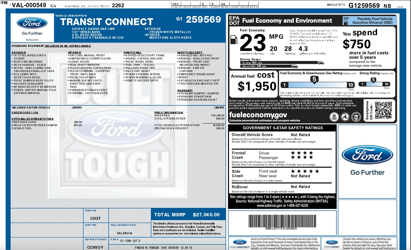 Used 2016 Ford Transit Connect XLT for sale $12,999 at Formula Imports in Charlotte NC 28227 46