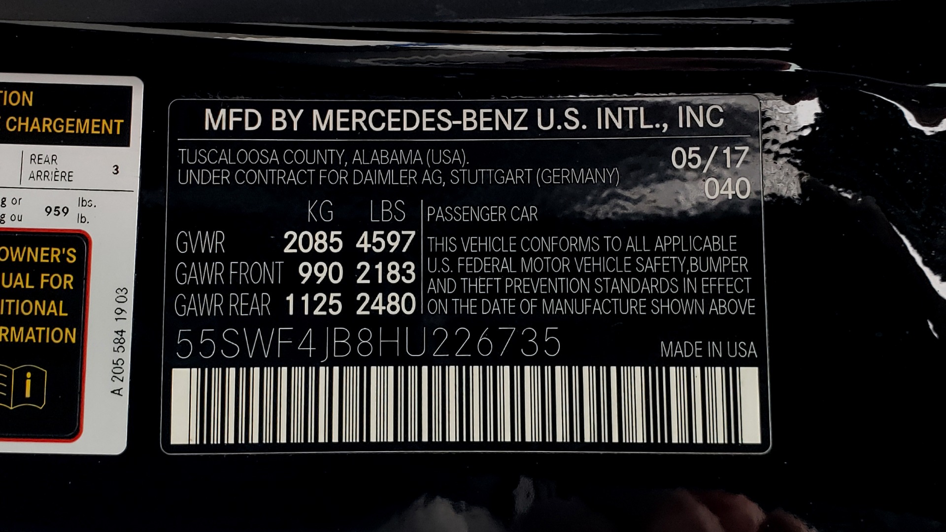 Used 2017 Mercedes-Benz C-CLASS C 300 PREMIUM / HTD STS / SUNROOF / REARVIEW for sale Sold at Formula Imports in Charlotte NC 28227 81