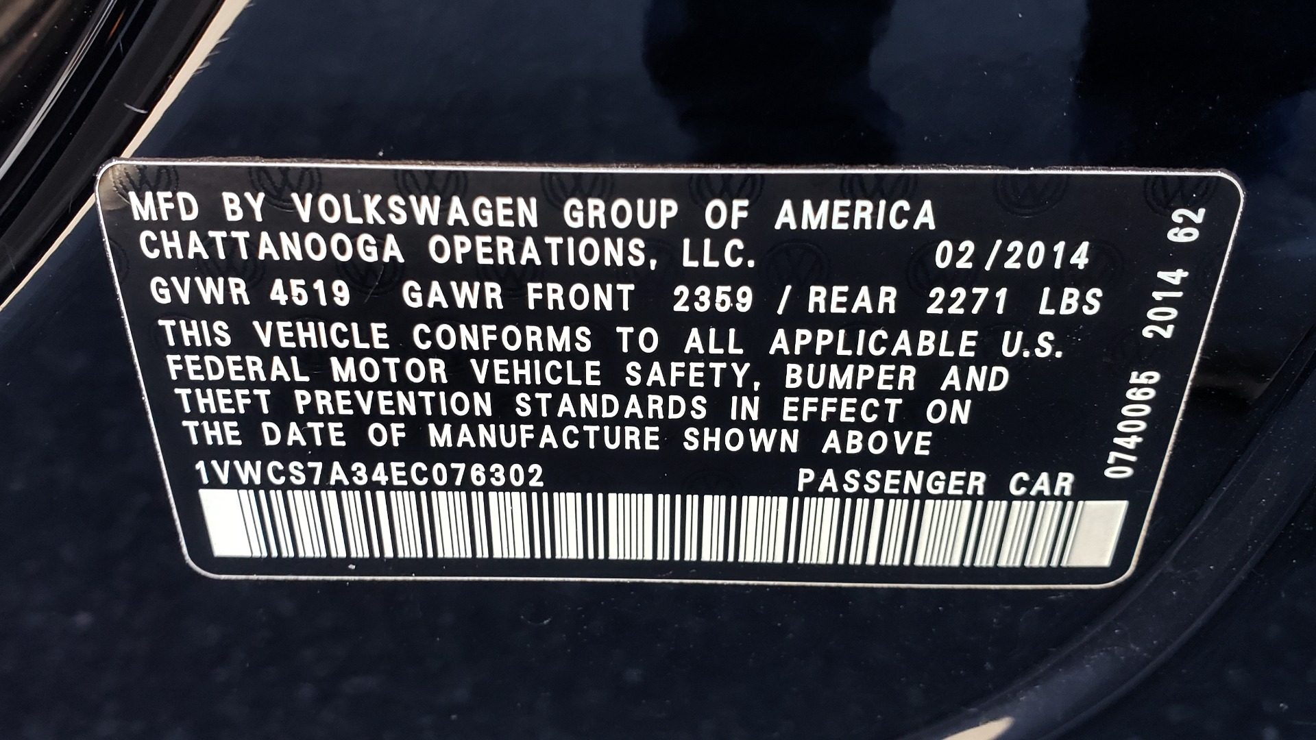 Used 2014 Volkswagen PASSAT SEL PREMIUM / NAV / SUNROOF / REARVIEW / 6-SPD AUTO for sale Sold at Formula Imports in Charlotte NC 28227 85