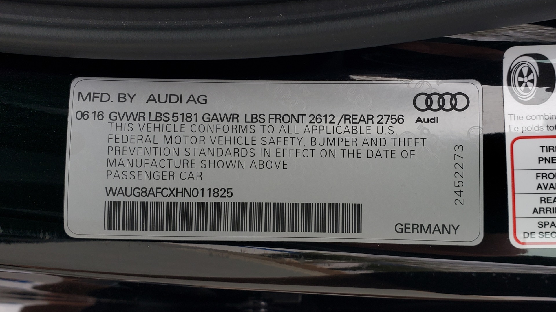 Used 2017 Audi A6 PREMIUM PLUS / NAV / SUNROOF / BOSE / CLD WTHR for sale Sold at Formula Imports in Charlotte NC 28227 88
