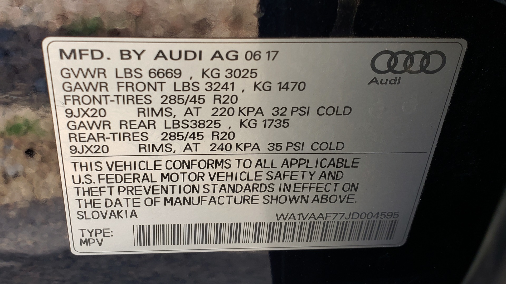 Used 2018 Audi Q7 PRESTIGE 3.0T CLD WTHR / NAV / BOSE / HEADS-UP / REARVIEW for sale Sold at Formula Imports in Charlotte NC 28227 99