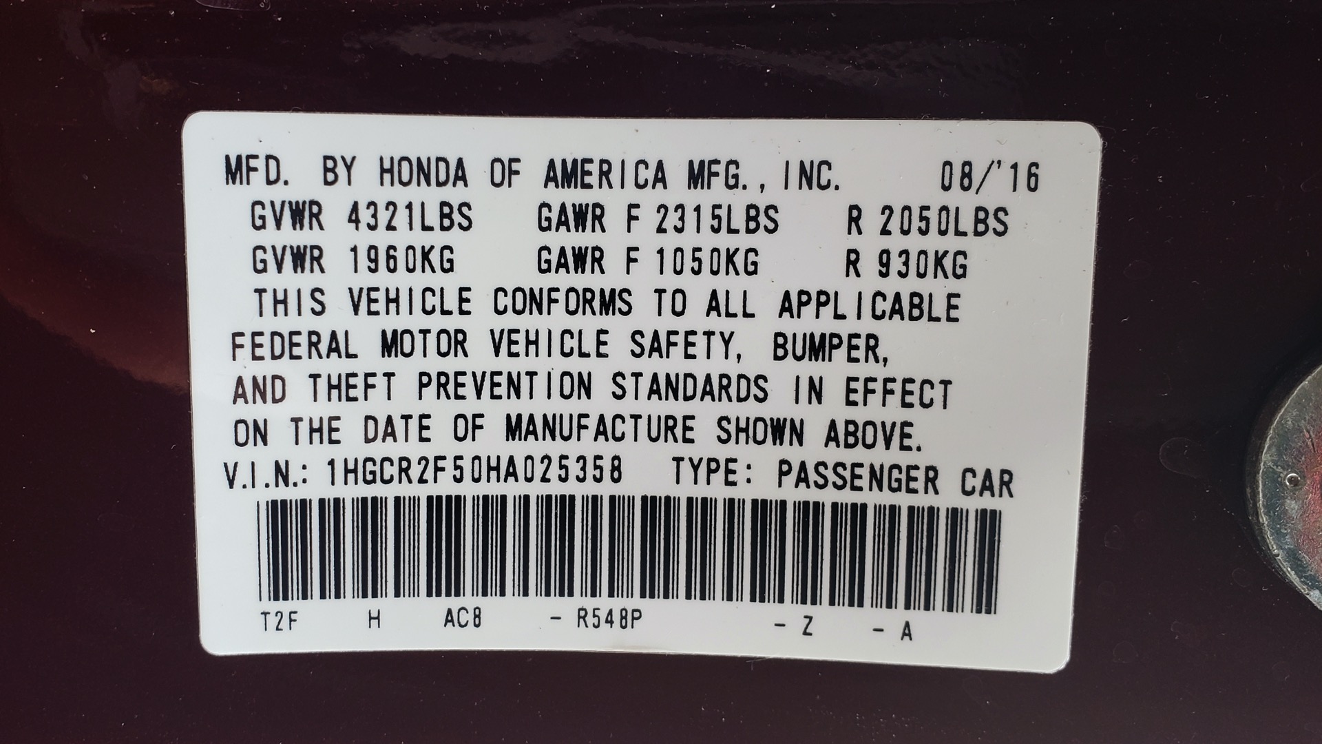 Used 2017 Honda ACCORD SEDAN SPORT / REARVIEW / / DUAL-ZONE A/C / 19IN ALLOY WHEELS for sale Sold at Formula Imports in Charlotte NC 28227 81