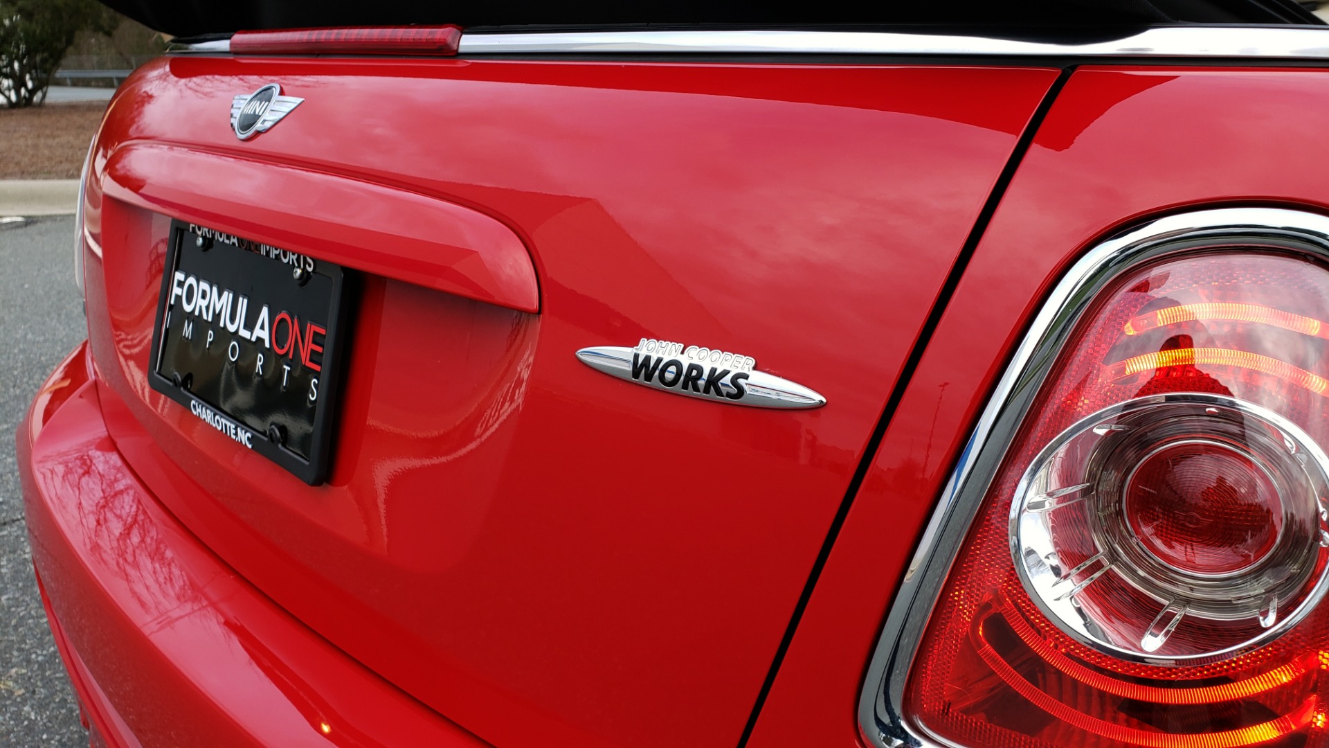Used 2012 MINI COOPER JOHN COOPER WORKS CONVERTIBLE for sale Sold at Formula Imports in Charlotte NC 28227 33
