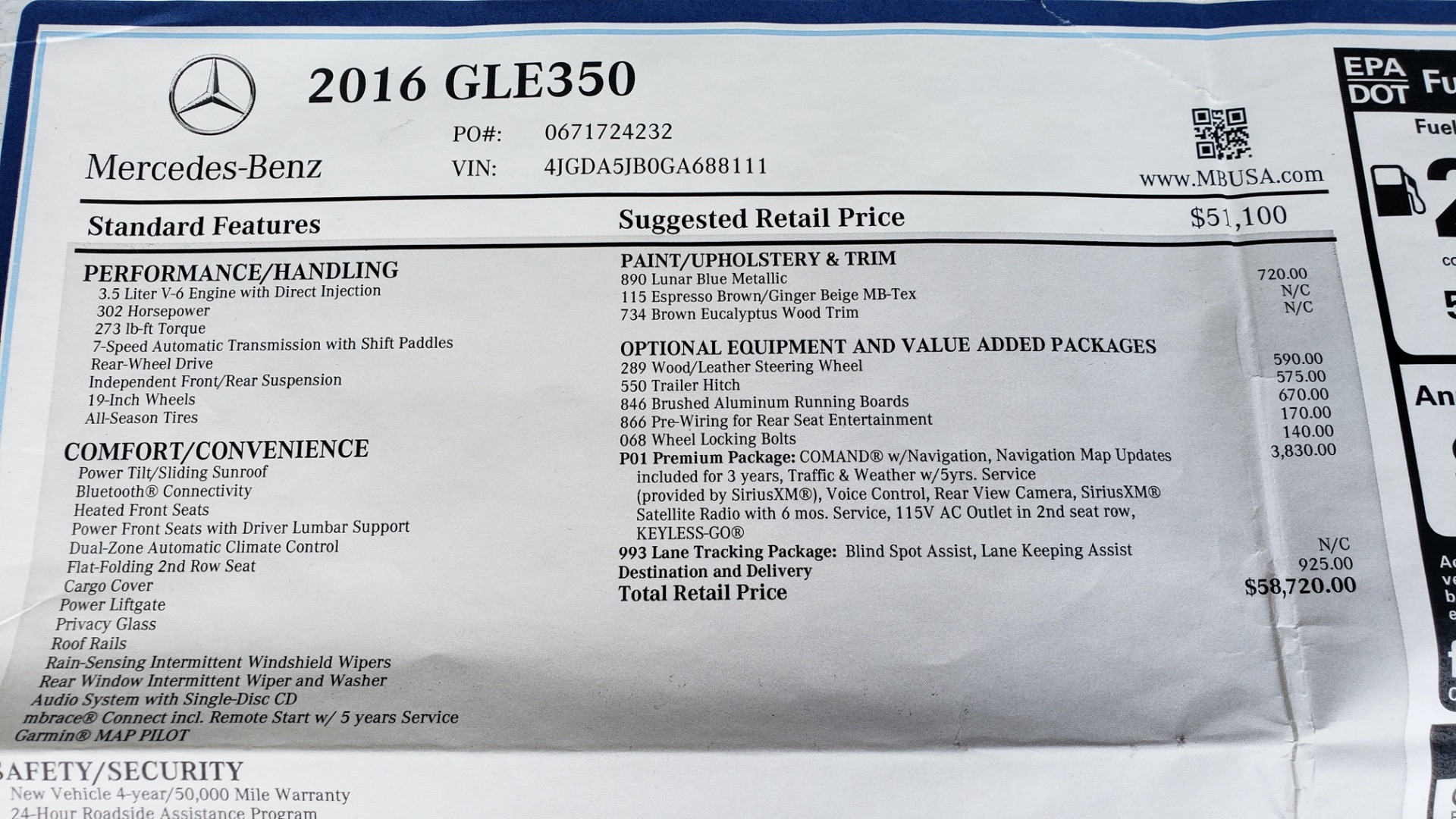 Used 2016 Mercedes-Benz GLE 350 PREMIUM / NAV / SUNROOF / BACK-UP CAMERA / LANE TRACKING for sale Sold at Formula Imports in Charlotte NC 28227 94