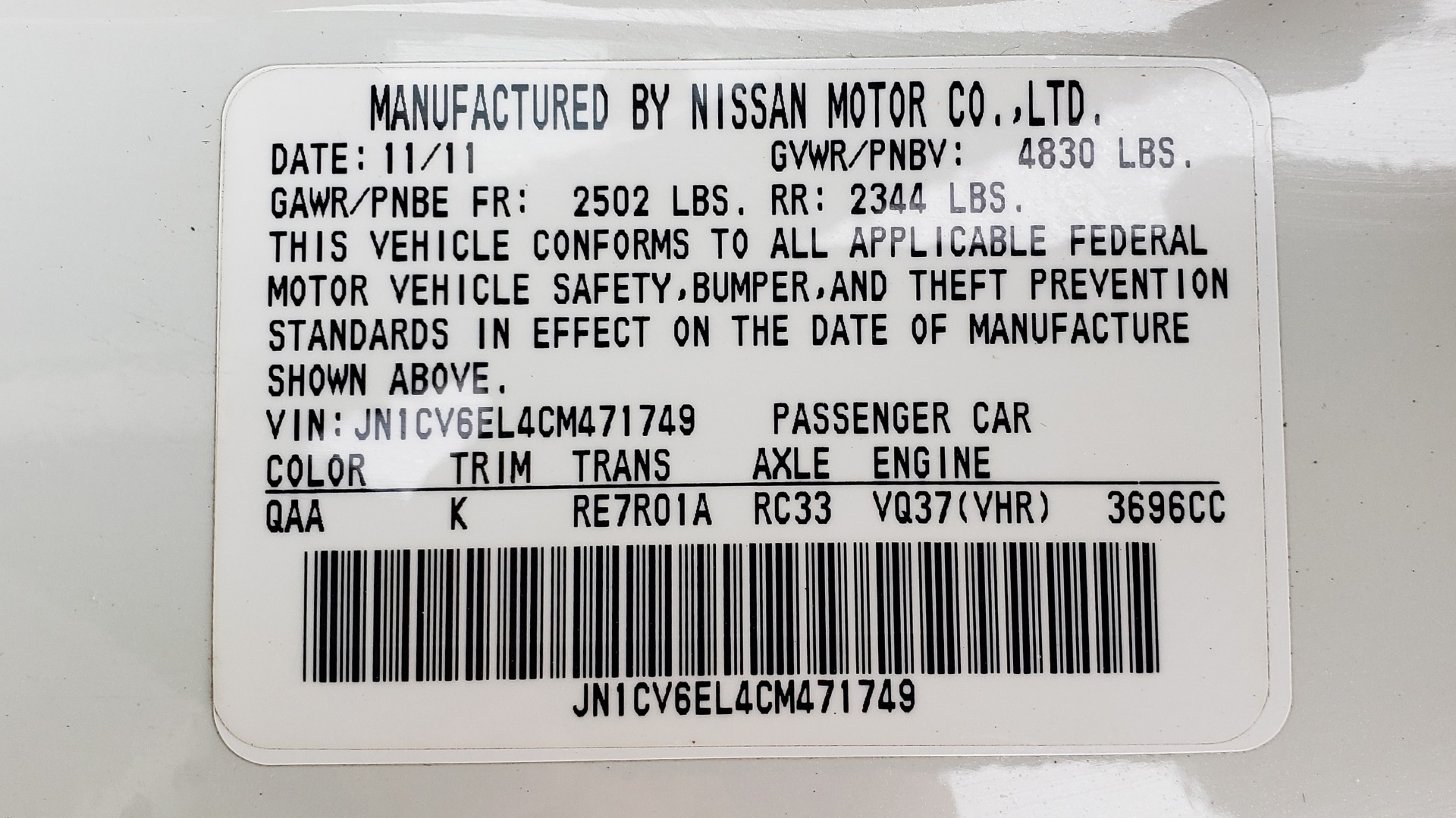 Used 2012 Infiniti G37 Coupe X AWD PREMIUM SPORT PKG / NAV / SUNROOF / REARVIEW for sale Sold at Formula Imports in Charlotte NC 28227 81