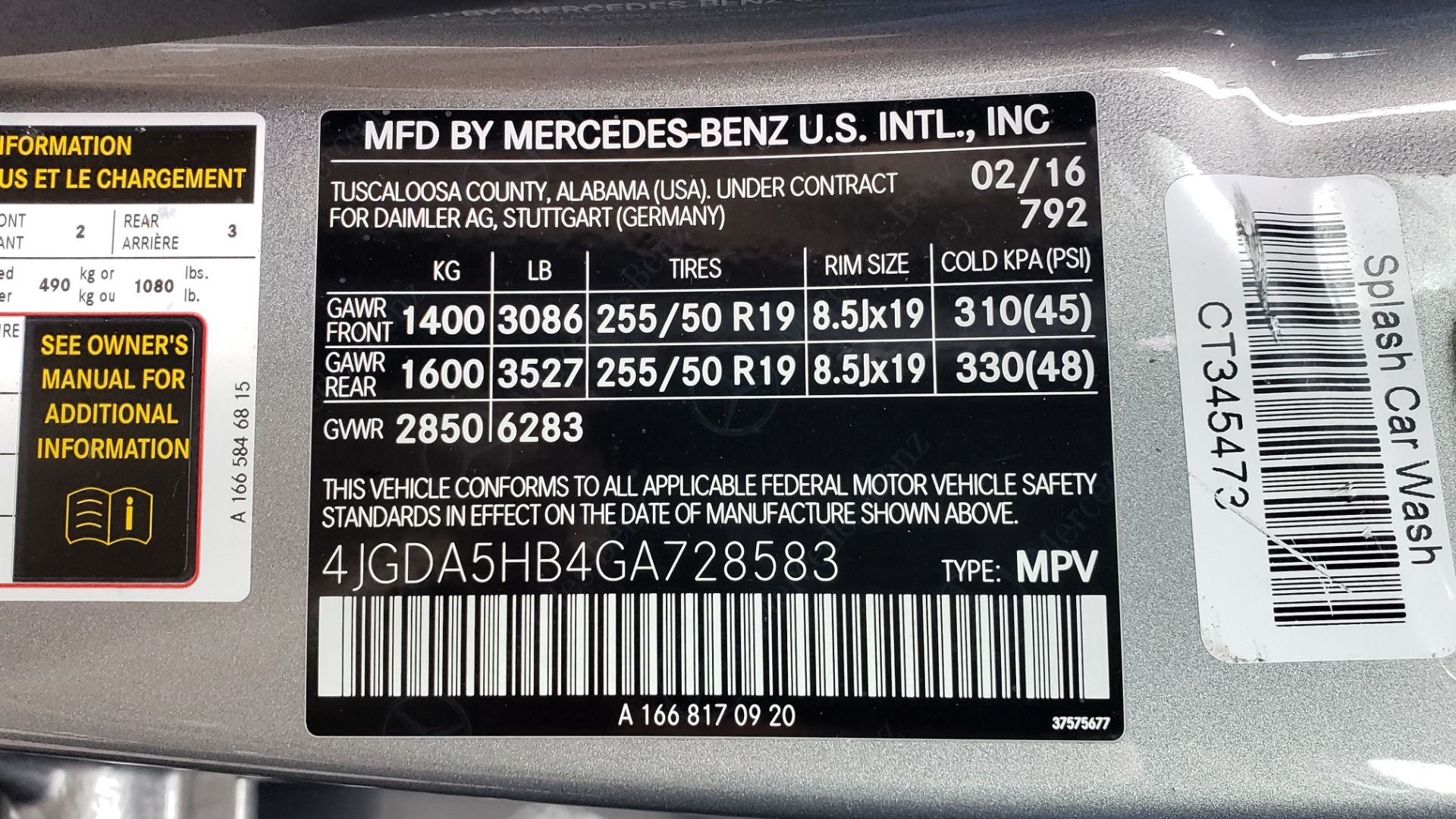 Used 2016 Mercedes-Benz GLE 350 4MATIC / PREMIUM / LIGHTING / NAV / SUNROOF / HTD STS / REAR for sale Sold at Formula Imports in Charlotte NC 28227 84