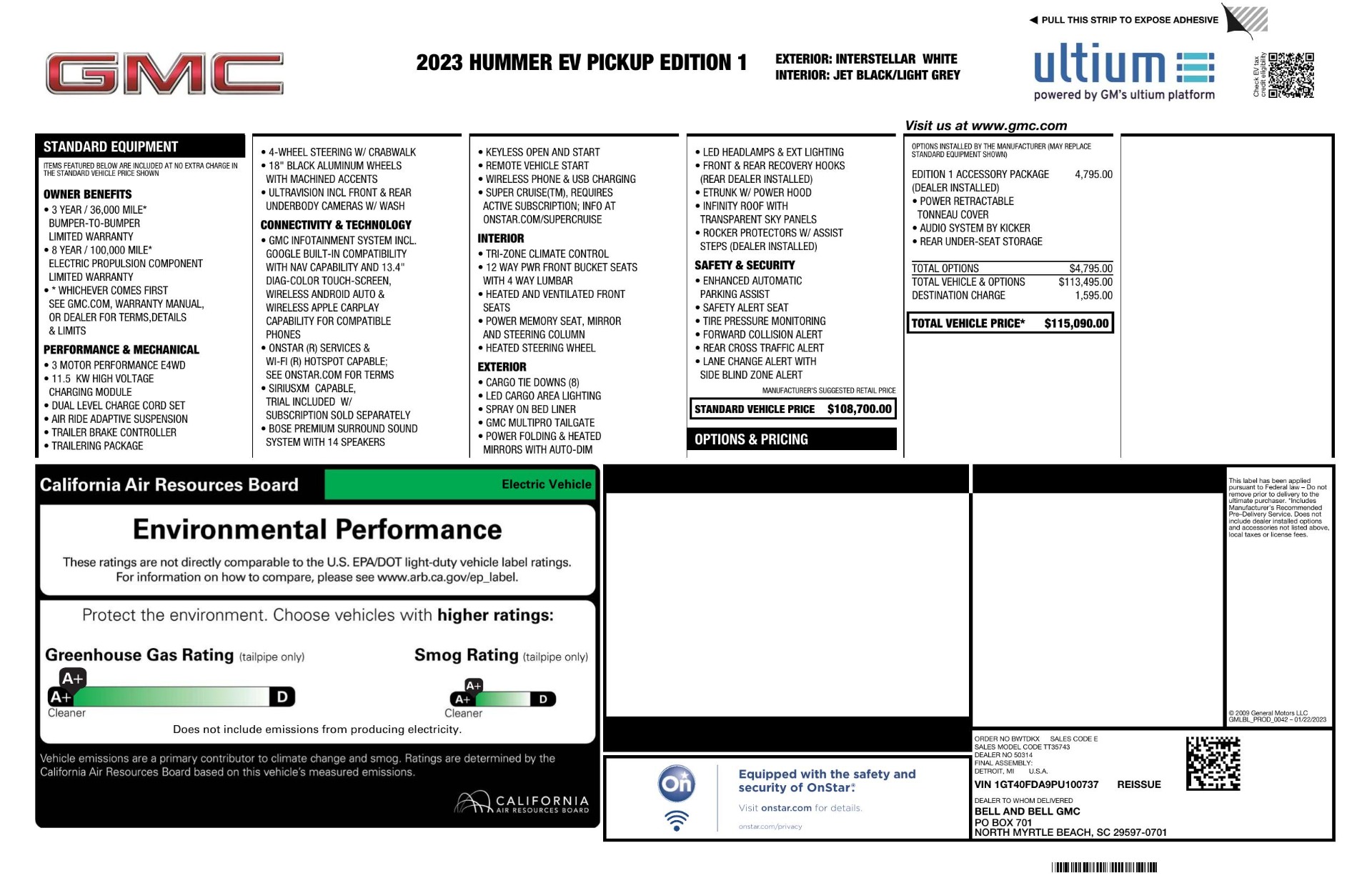 Used 2023 GMC HUMMER EV Pickup Edition 1 EDITION 1 PKG for sale Sold at Formula Imports in Charlotte NC 28227 77