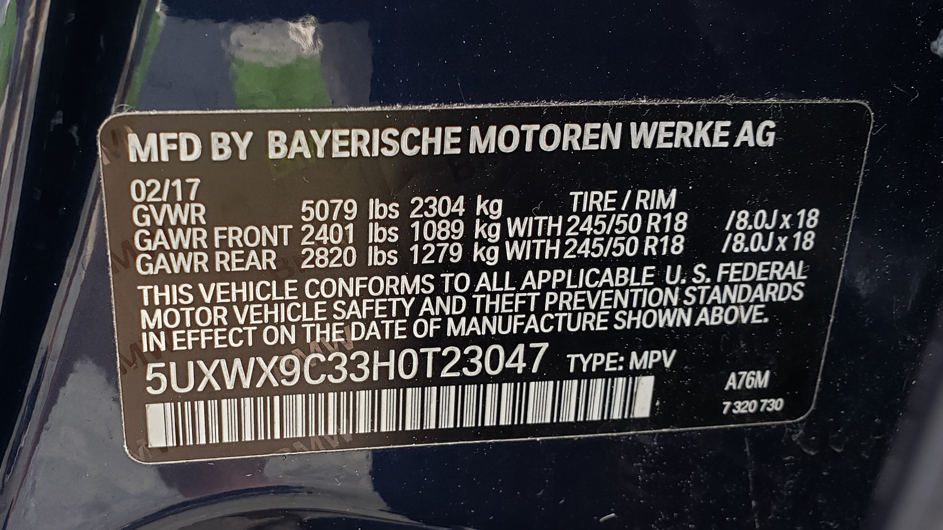 Used 2017 BMW X3 XDRIVE28I PREMIUM / DRVR ASST / CLD WTHR / REARVIEW for sale Sold at Formula Imports in Charlotte NC 28227 86