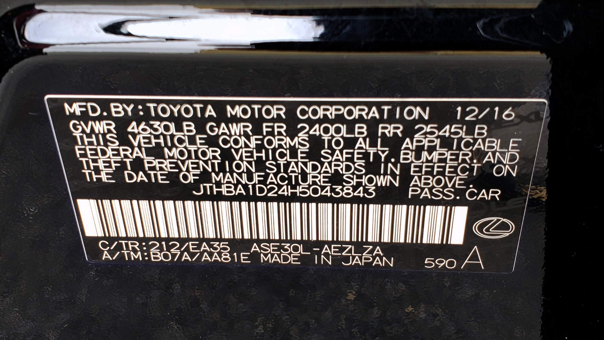Used 2017 Lexus IS 200T F-SPORT / SUNROOF / REARVIEW / VENT SEATS for sale Sold at Formula Imports in Charlotte NC 28227 84