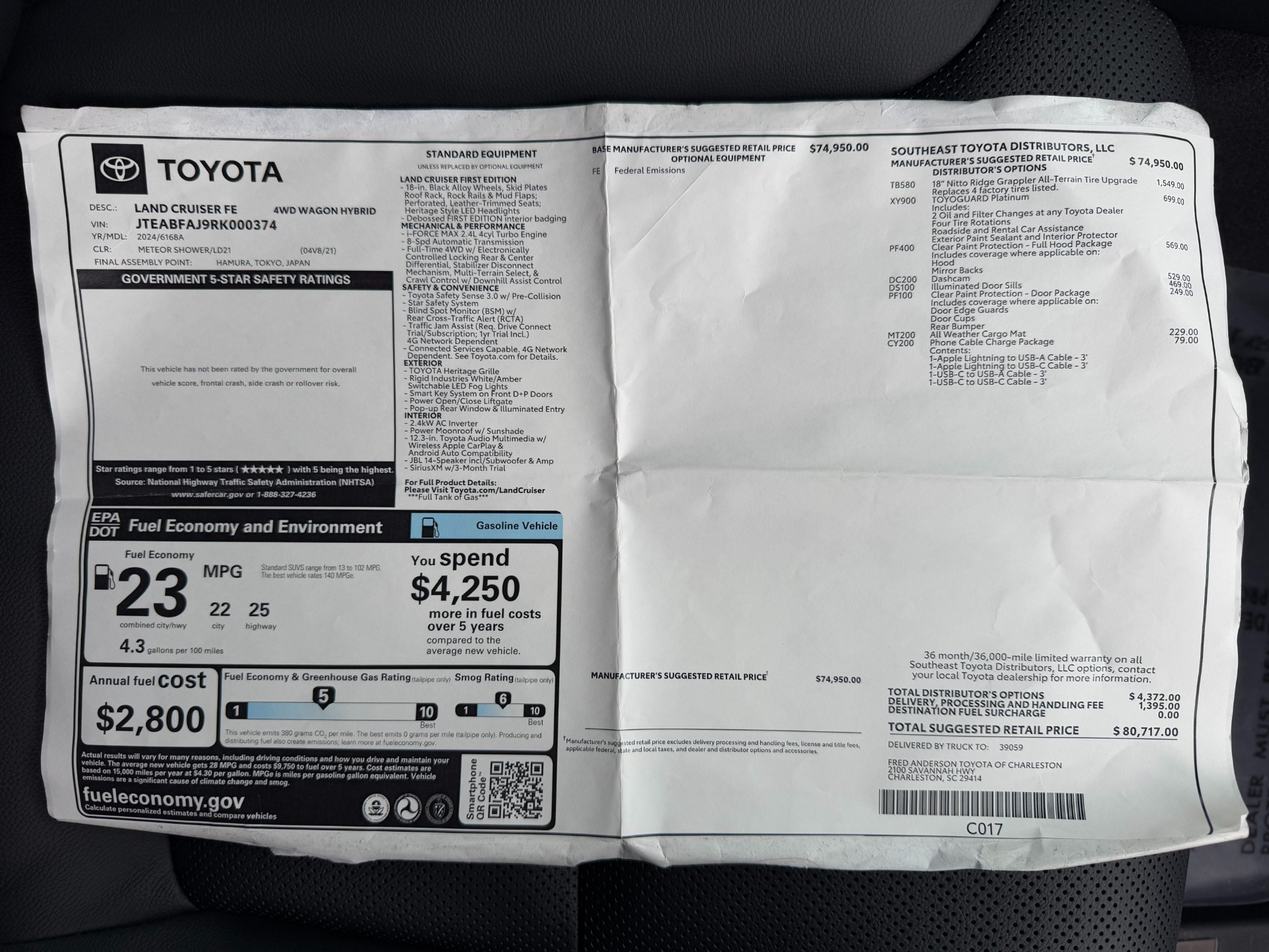 Used 2024 Toyota Land Cruiser First Edition LEVELED / WHEELS