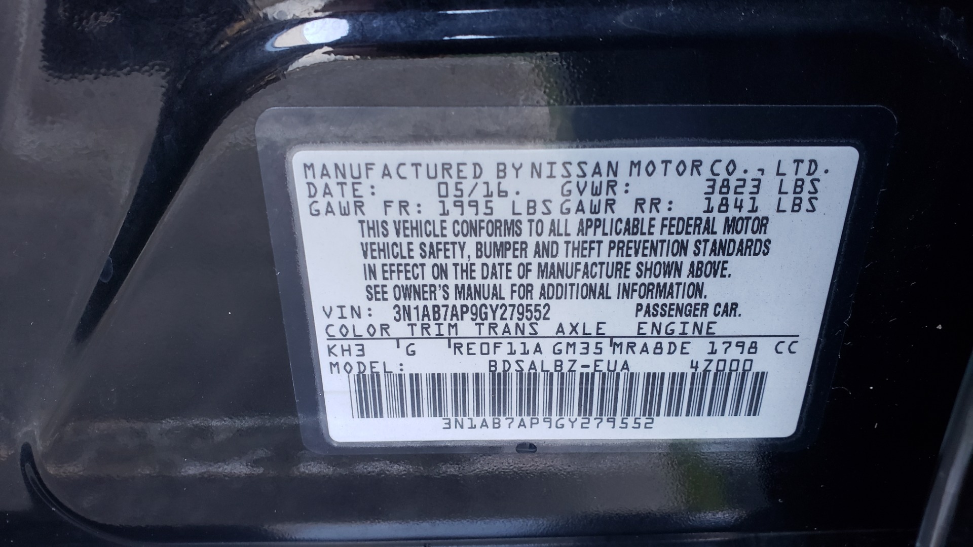 Used 2016 Nissan SENTRA S / FWD / CVT AUTO TRANS / 4-CYL / VERY CLEAN! for sale Sold at Formula Imports in Charlotte NC 28227 67