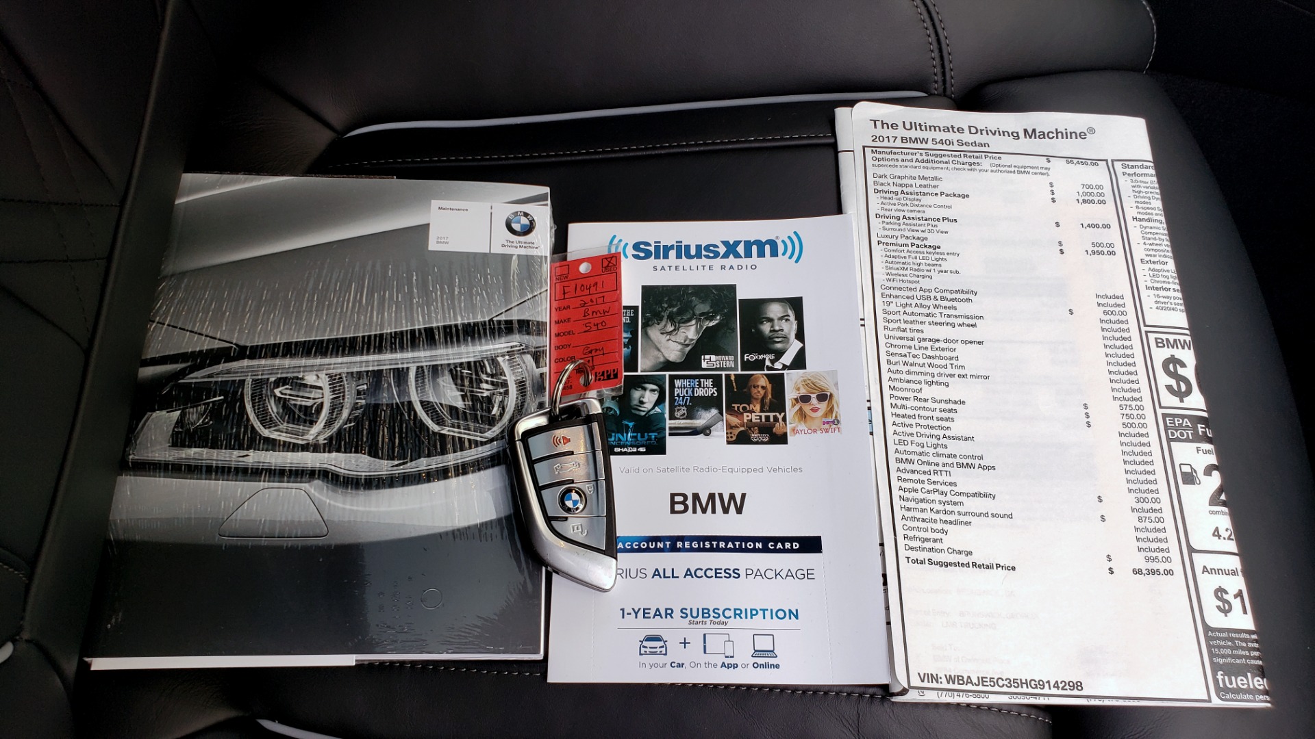 Used 2017 BMW 5 SERIES 540I PREMIUM / DRVR ASST PLUS / NAV / SNF / HARMAN/KARDON for sale Sold at Formula Imports in Charlotte NC 28227 92
