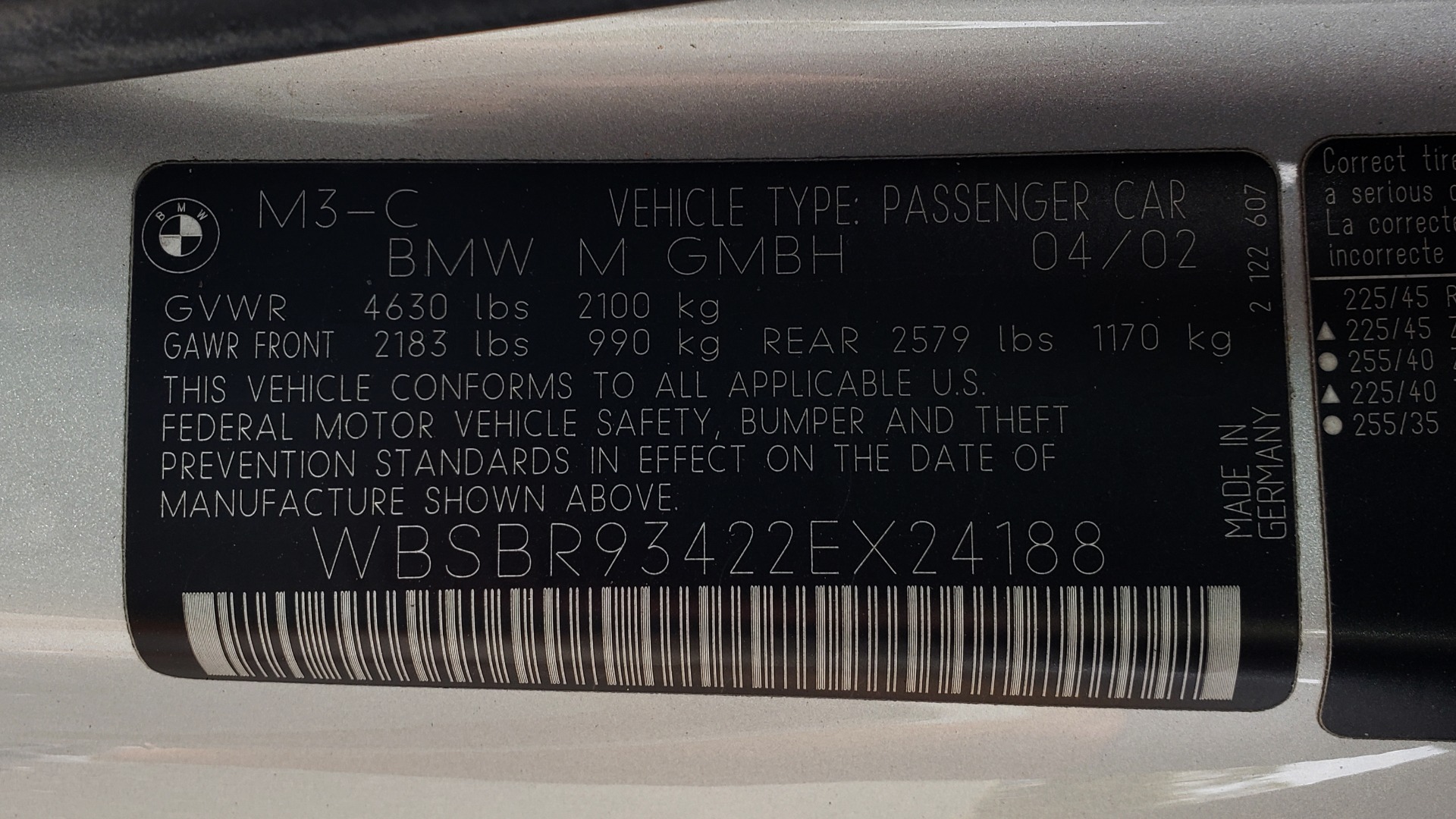 Used 2002 BMW M3 CONVERTIBLE / 6-SPD MAN / XENON / 19IN WHEELS for sale Sold at Formula Imports in Charlotte NC 28227 69
