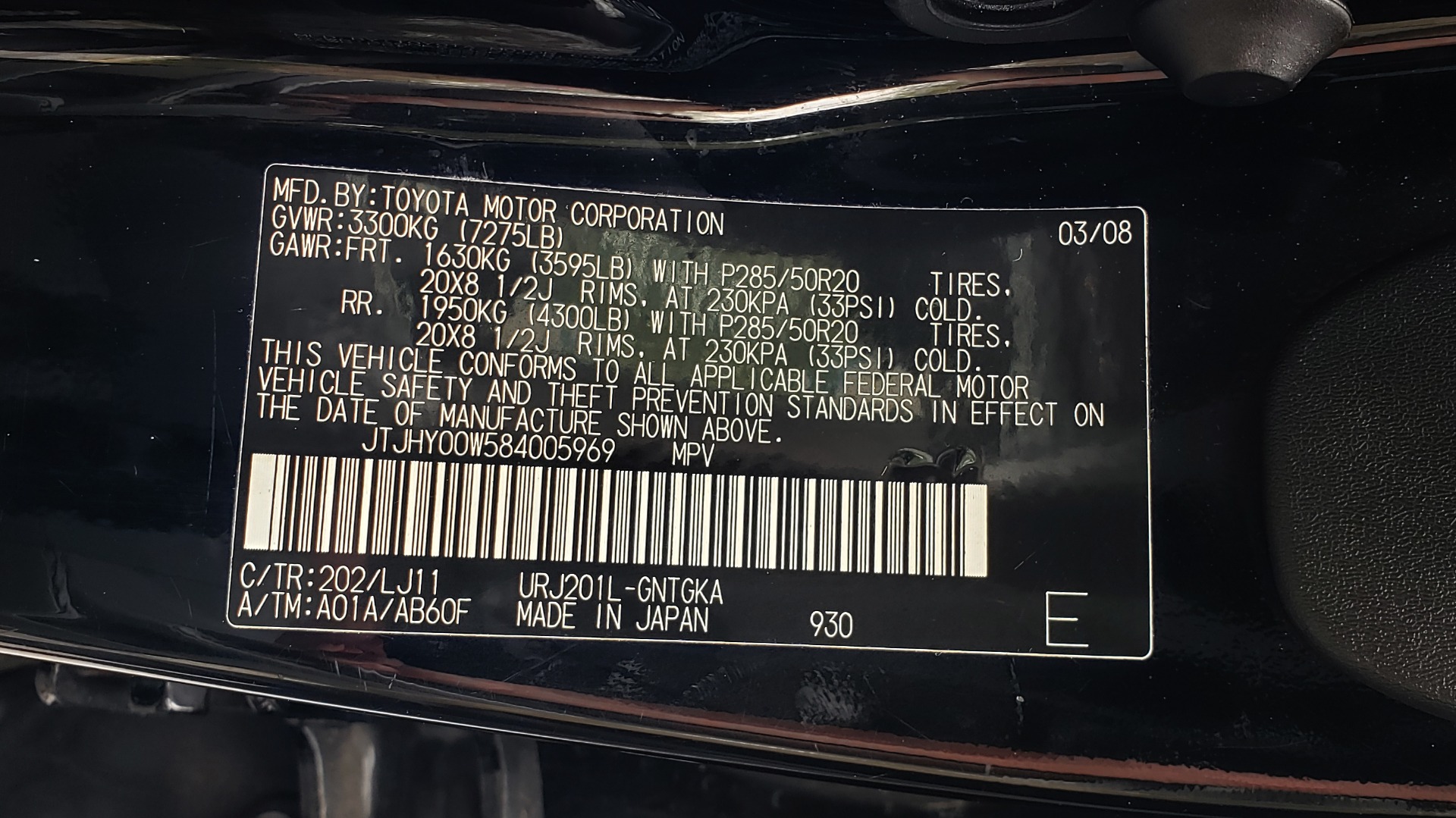 Used 2008 Lexus LX 570 for sale Sold at Formula Imports in Charlotte NC 28227 92