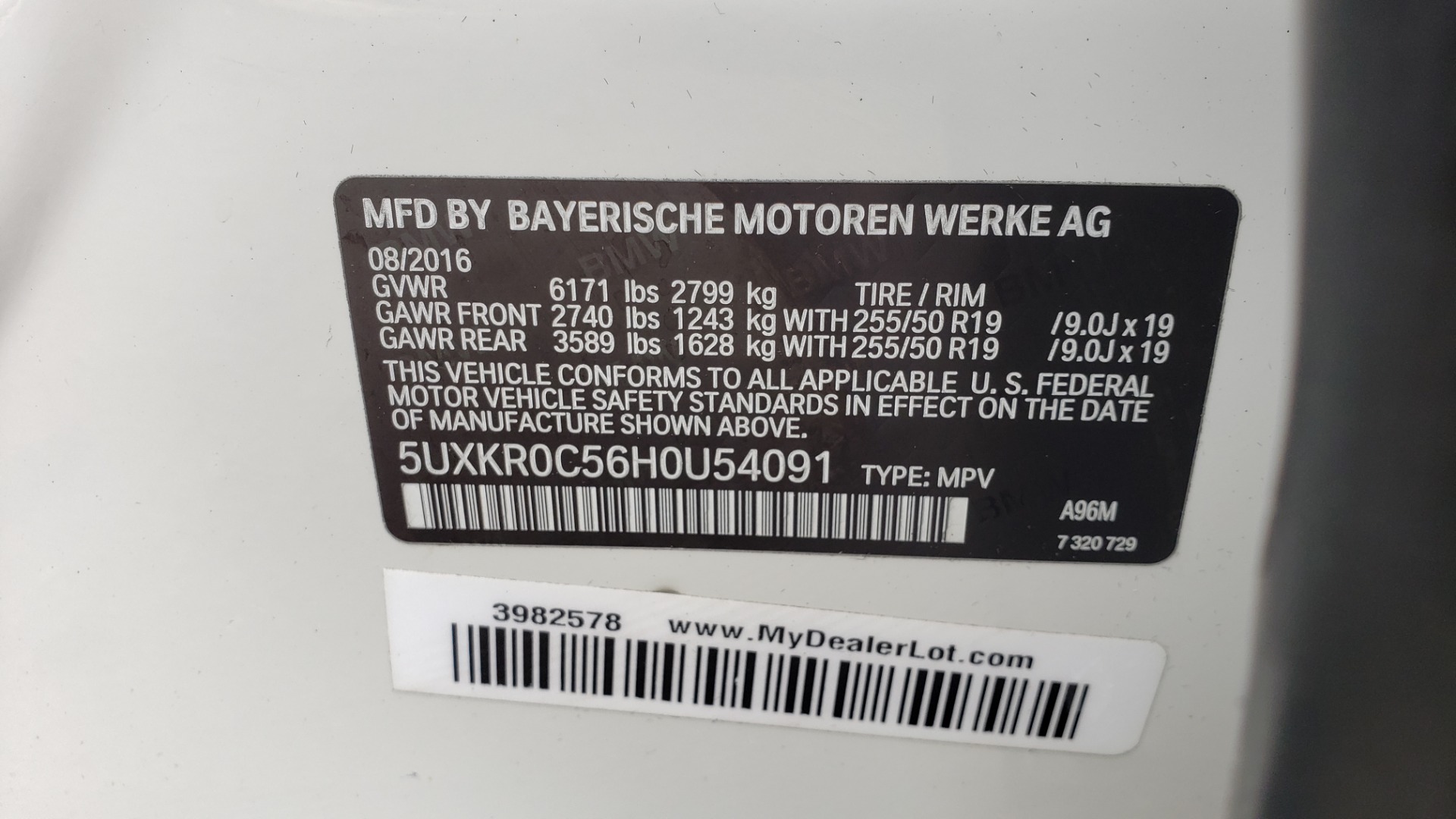 Used 2017 BMW X5 XDRIVE35I PREMIUM / DRVR ASST PLUS / CLD WTHR / REARVIEW for sale Sold at Formula Imports in Charlotte NC 28227 91