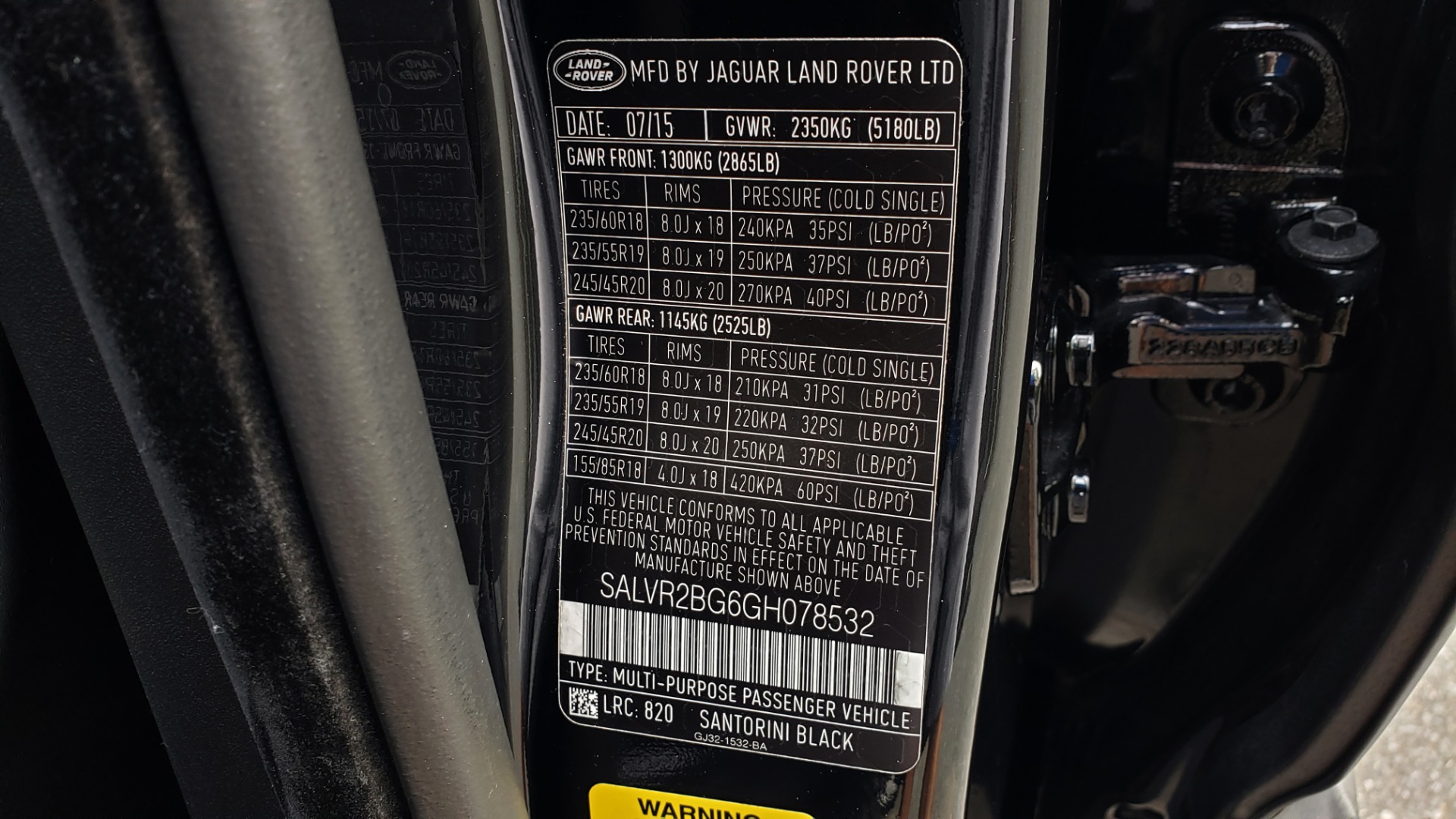 Used 2016 Land Rover RANGE ROVER EVOQUE HSE / AWD / NAV / MERIDIAN / PANO-ROOF / REARVIEW for sale Sold at Formula Imports in Charlotte NC 28227 88