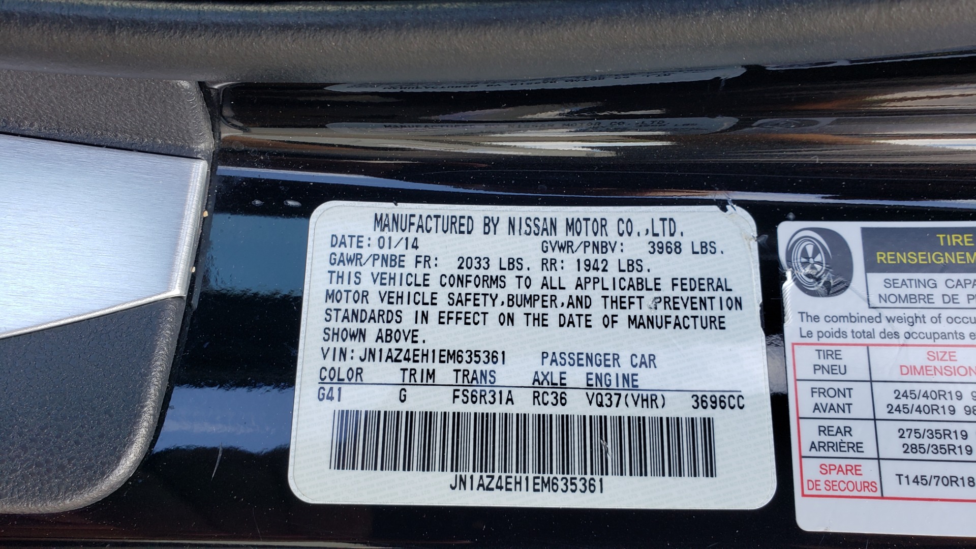 Used 2014 Nissan 370Z NISMO / 6-SPD MAN / BOSE / 6-DISC CHANGER / NISMO MATS / REARVIEW for sale Sold at Formula Imports in Charlotte NC 28227 85