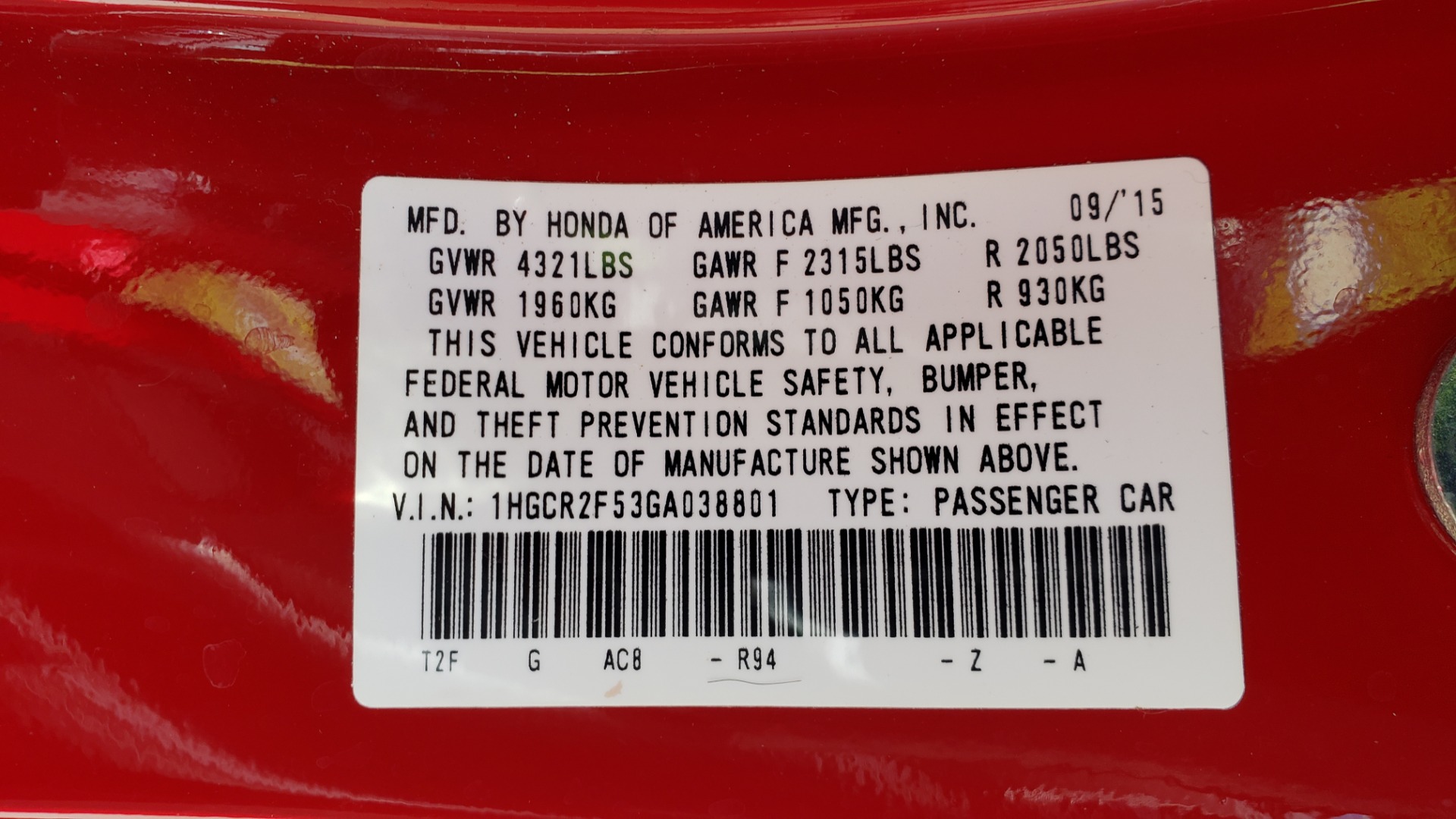 Used 2016 Honda ACCORD SEDAN SPORT / 4-CYL / CVT TRANS / SPOILER / 19IN ALLOY WHEELS for sale Sold at Formula Imports in Charlotte NC 28227 82