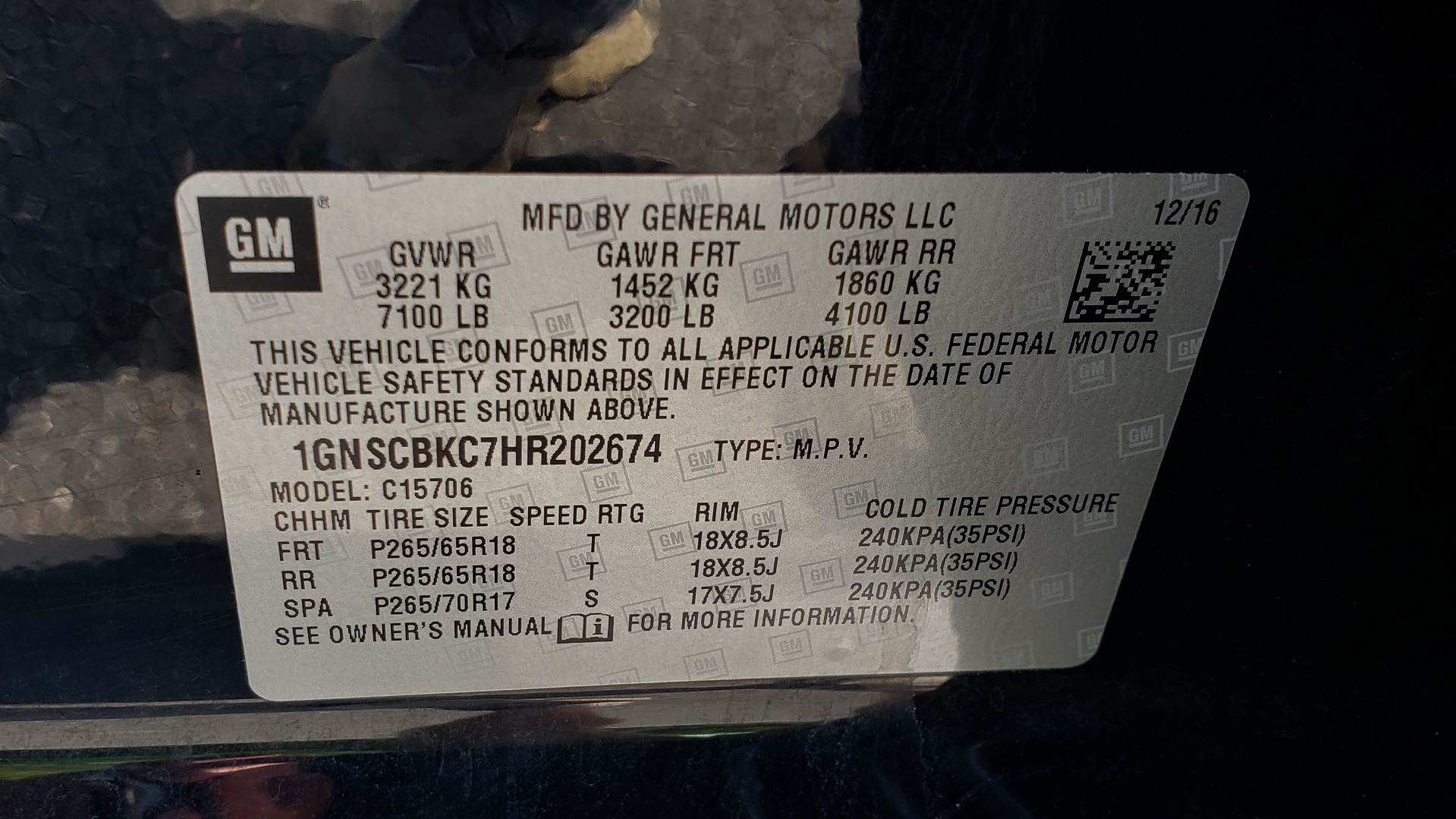 Used 2017 Chevrolet TAHOE LT 2WD / NAV / BOSE / HEATED SEATS / 3-ROW / REARVIEW for sale Sold at Formula Imports in Charlotte NC 28227 93