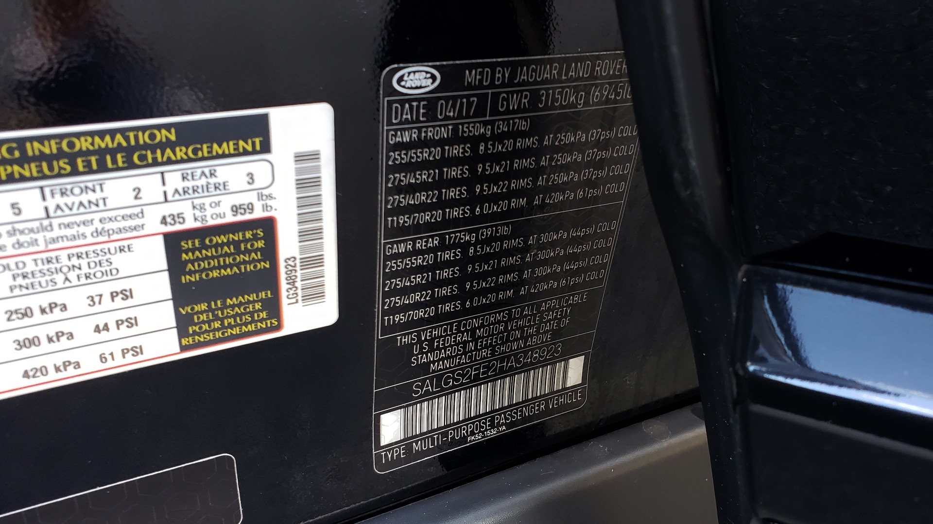 Used 2017 Land Rover RANGE ROVER SC V8 / NAV / PANO-ROOF / DRIVE PRO / MERIDIAN / REARVIEW for sale Sold at Formula Imports in Charlotte NC 28227 96
