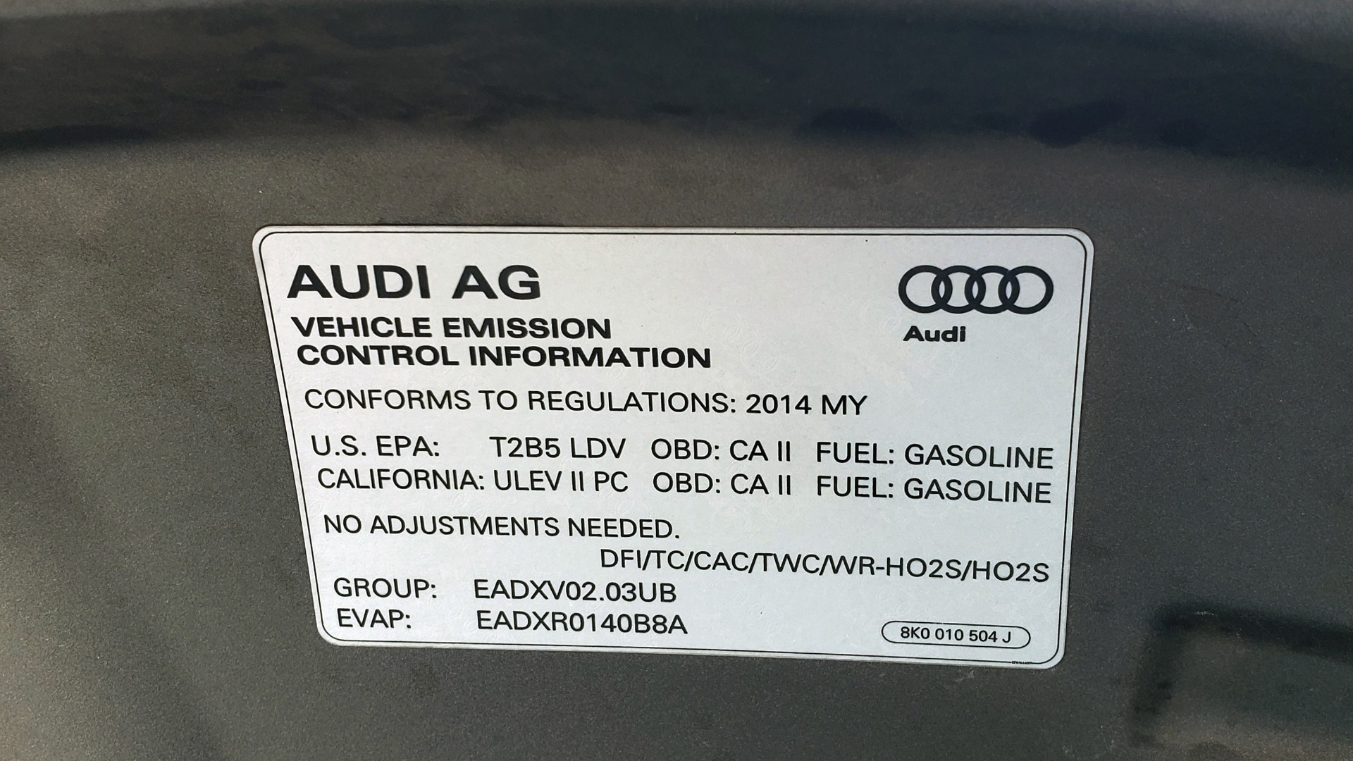 New 2014 Audi A4 PREMIUM / MULTITRONIC / FWD / SUNROOF / AUTO CLIMATE for sale Sold at Formula Imports in Charlotte NC 28227 13