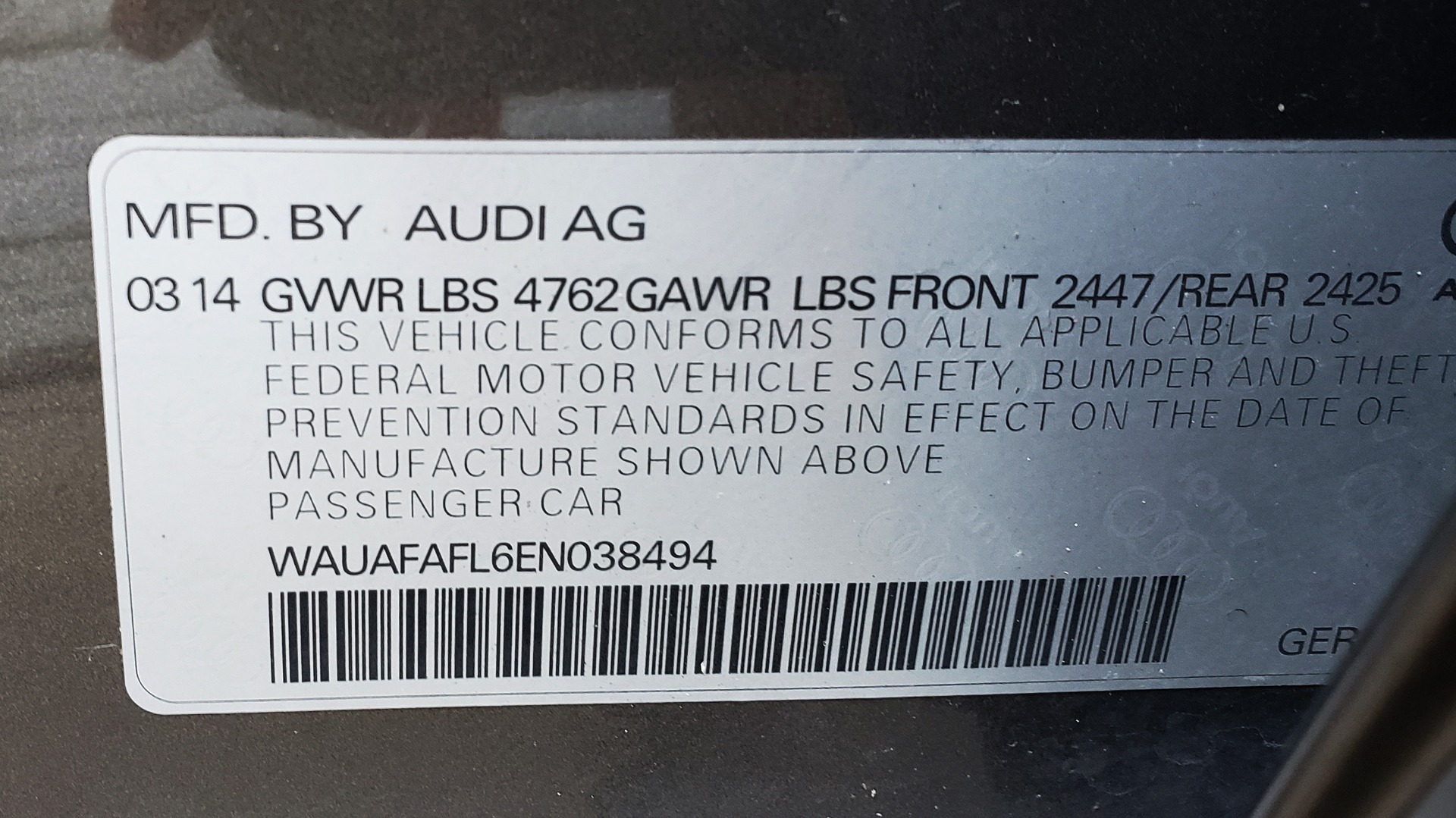 New 2014 Audi A4 PREMIUM / MULTITRONIC / FWD / SUNROOF / AUTO CLIMATE for sale Sold at Formula Imports in Charlotte NC 28227 82