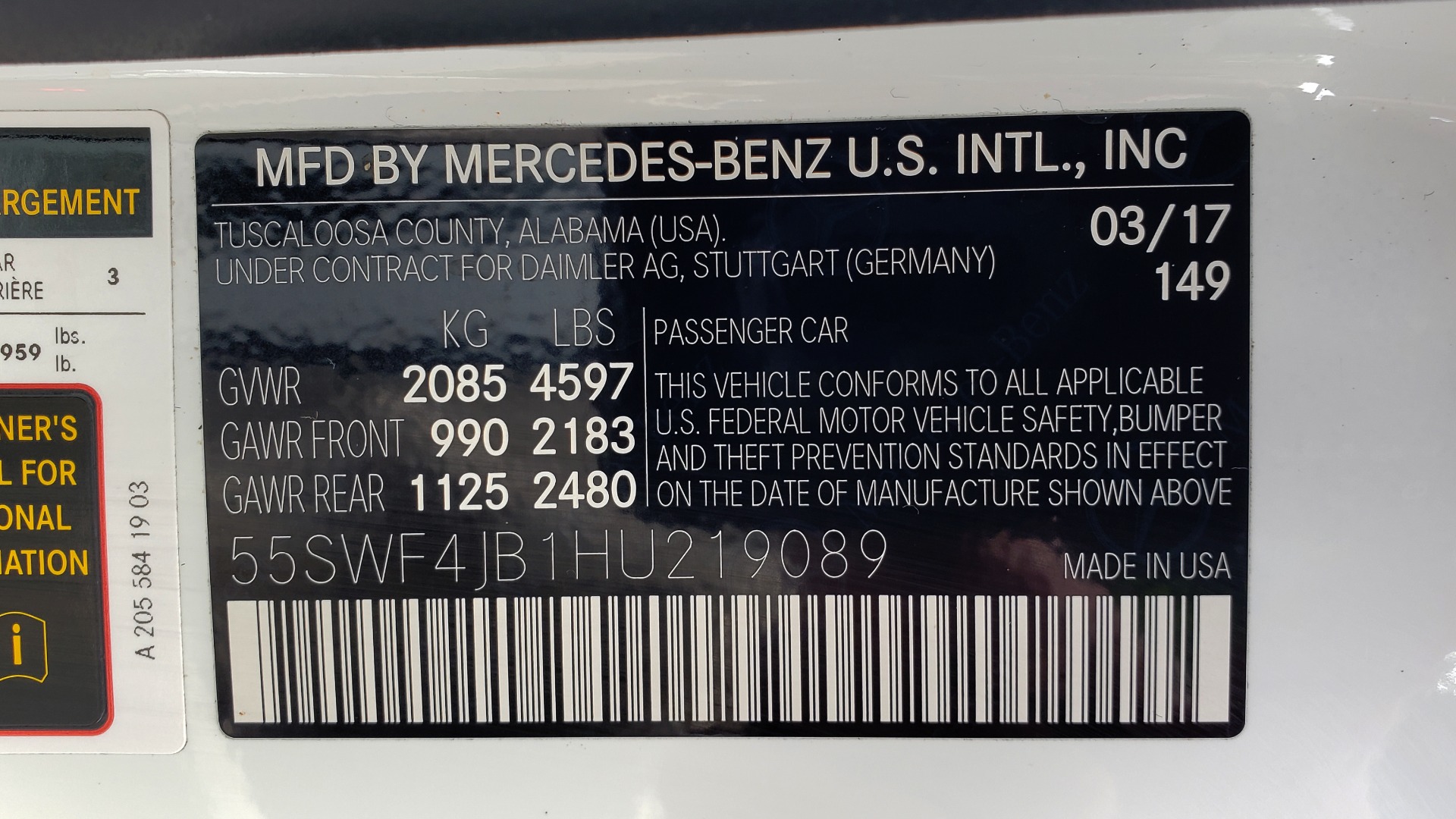 Used 2017 Mercedes-Benz C-CLASS C 300 PREMIUM SEDAN / NAV / PANO-ROOF / HTD STS / REARVIEW for sale Sold at Formula Imports in Charlotte NC 28227 79