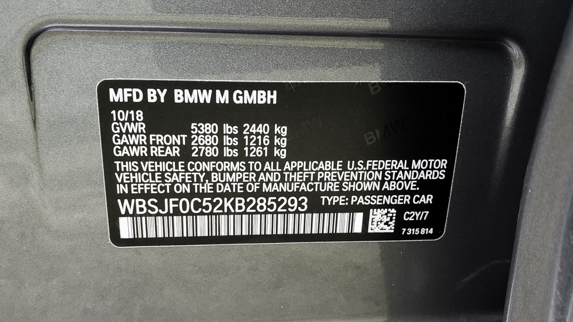 Used 2019 BMW M5 EXEC PKG / DRVR ASST PLUS / B&W SOUND / NAV / REARVIEW for sale Sold at Formula Imports in Charlotte NC 28227 103