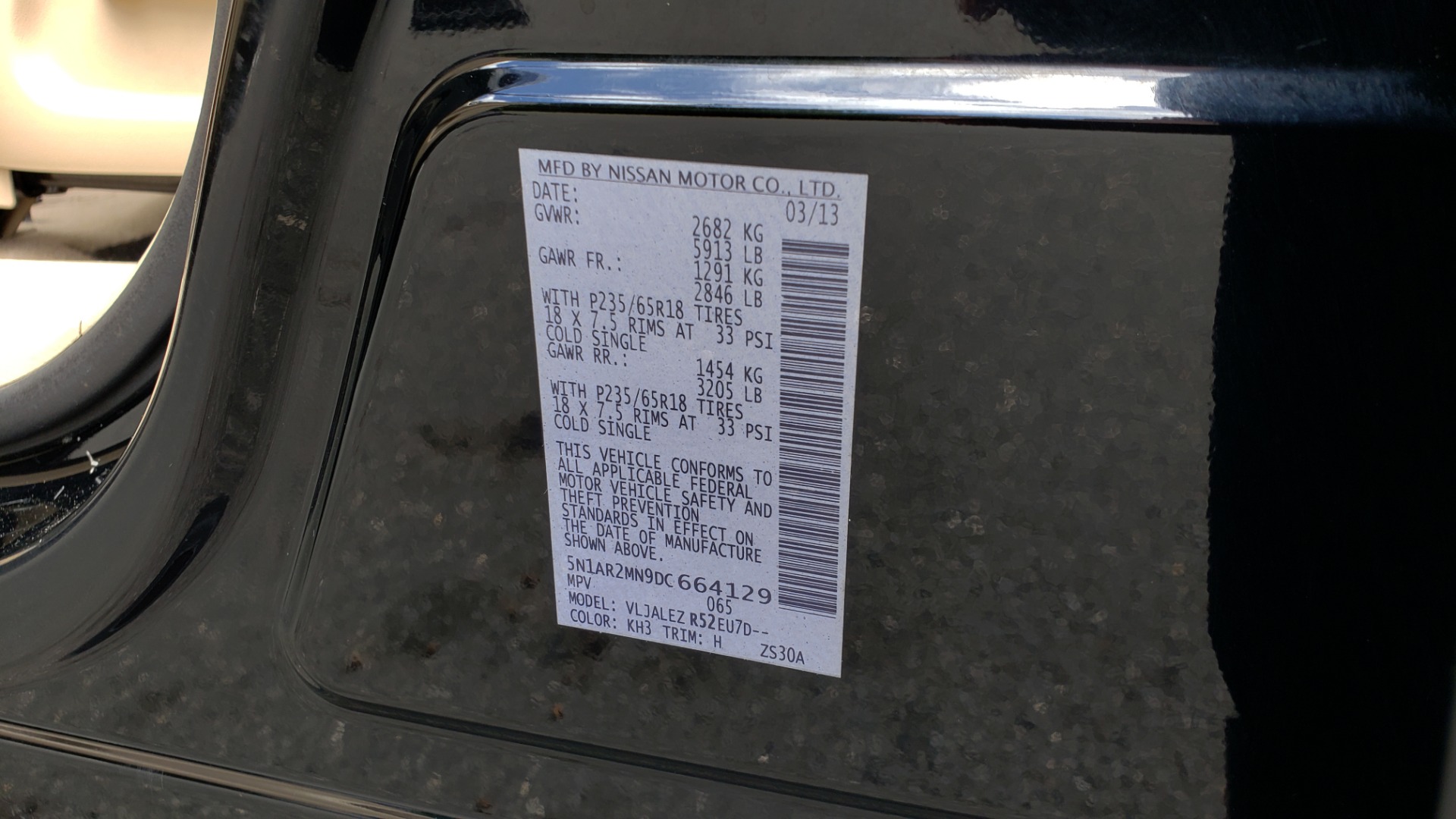 Used 2013 Nissan PATHFINDER SV 3.5L V6 / 3-ROW SEATING / TRAILER HITCH / REARVIEW for sale Sold at Formula Imports in Charlotte NC 28227 78
