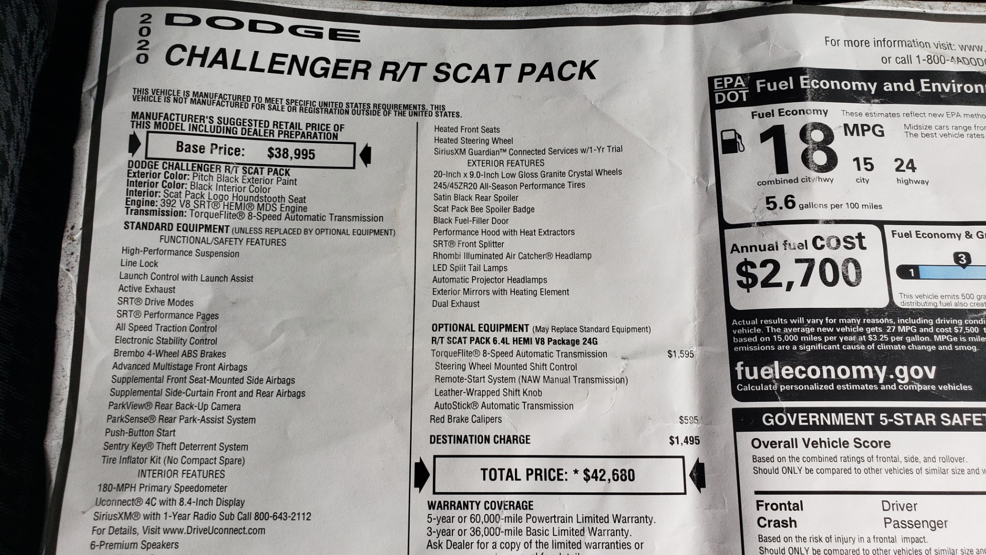 Used 2020 Dodge Challenger R/T Scat Pack for sale Sold at Formula Imports in Charlotte NC 28227 77